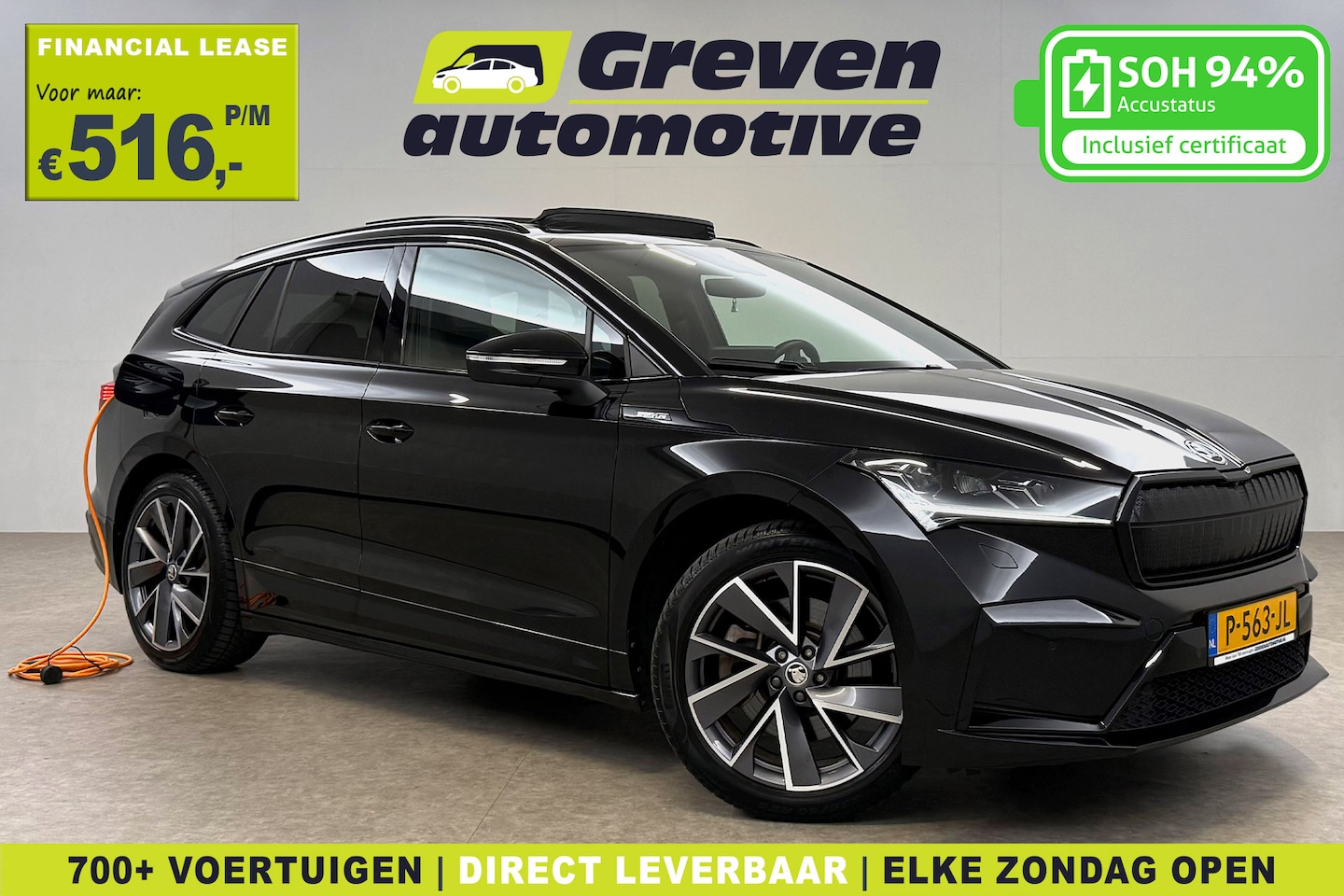 Skoda Enyaq iV - 80 Sportline | Snelladen | SOH 94% | Pano | Camera | Virtual | Sfeer | Carplay | Cruise - AutoWereld.nl