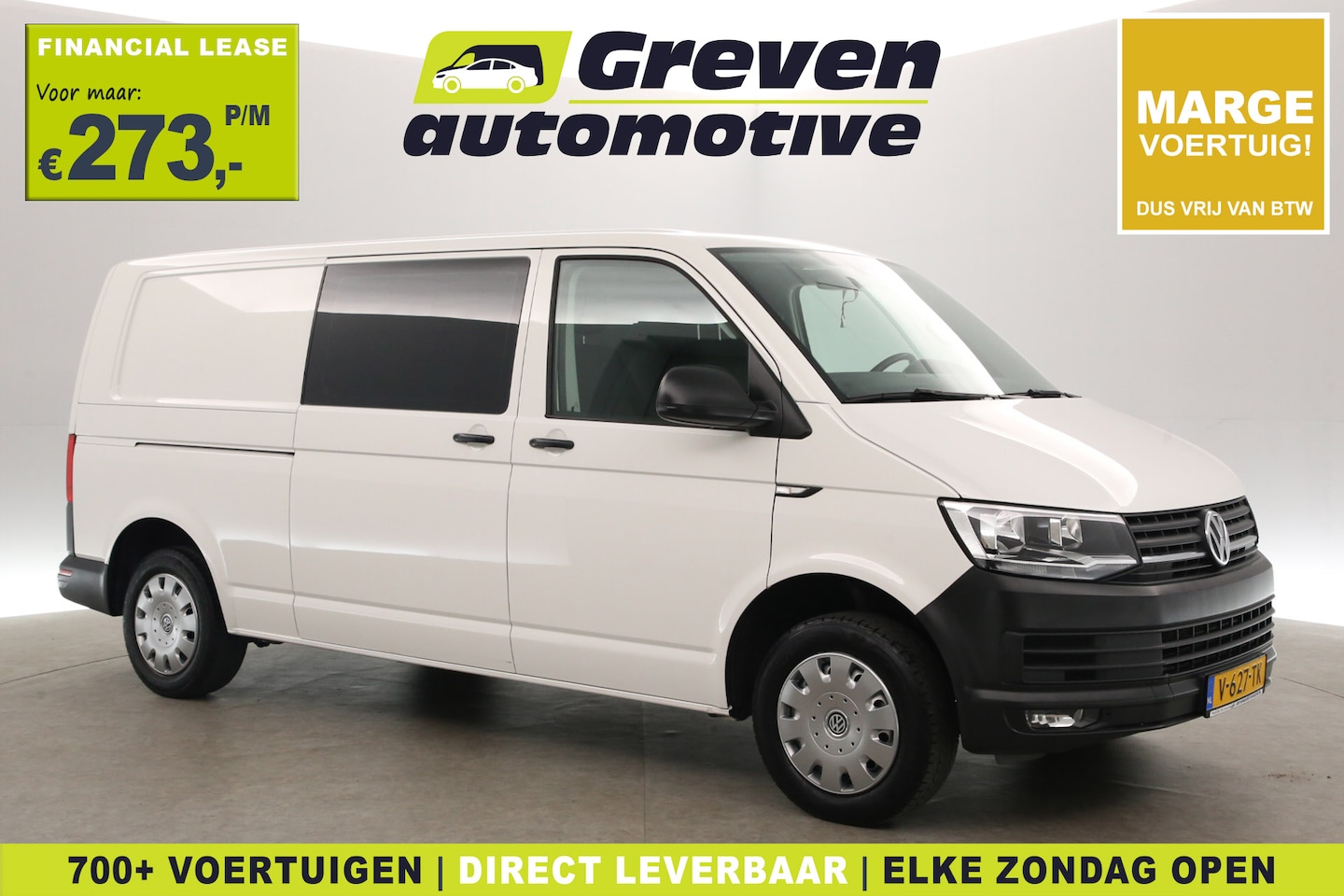 Volkswagen Transporter - 2.0 TDI L2H1 150PK | Marge | Automaat | Airco | Cruise | Carplay | Navi | Parkeersens. - AutoWereld.nl