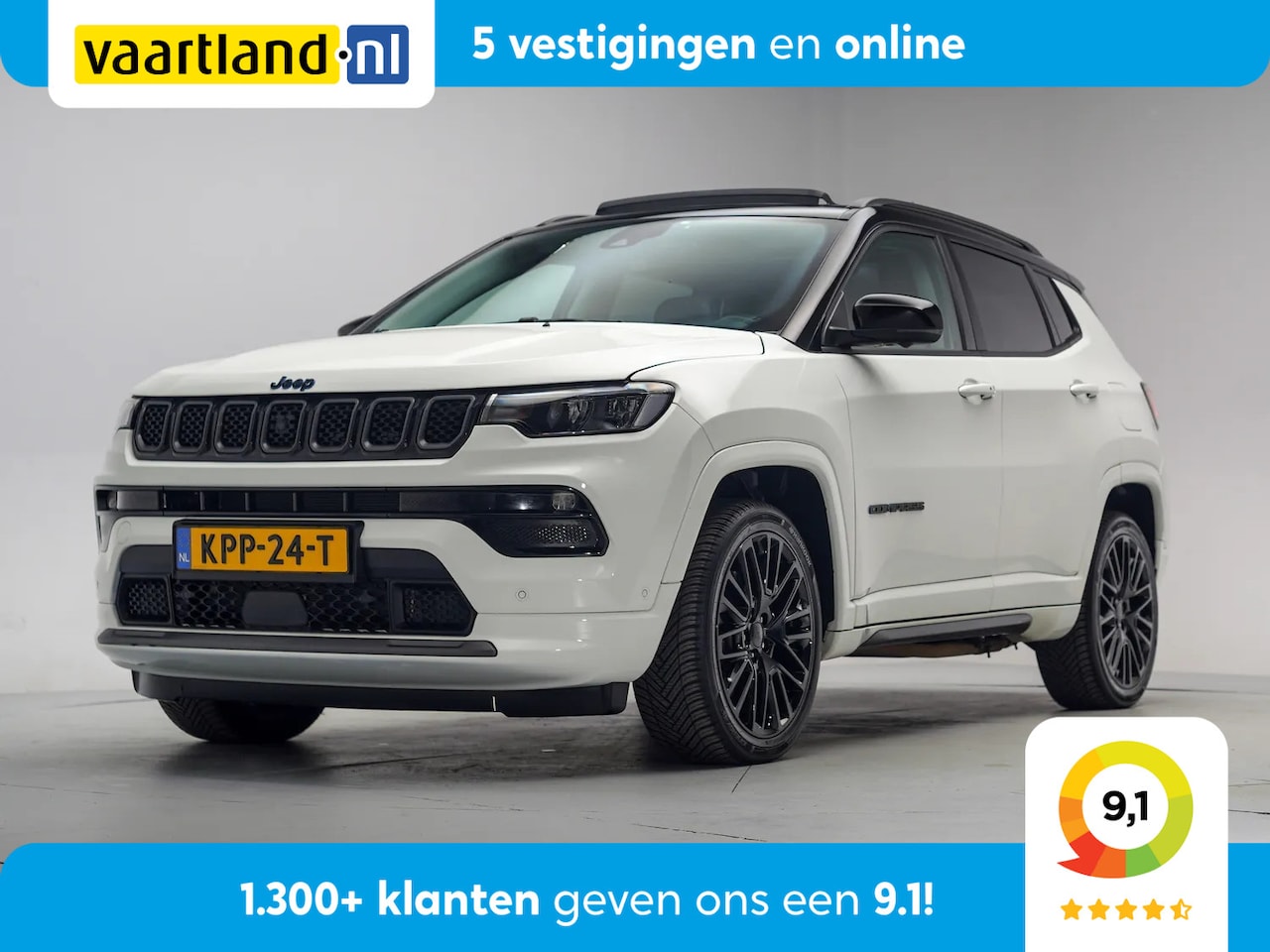 Jeep Compass - 240 xe Plug-In Hybrid S [ Panorama Leder 360°cam Navi Apple/Android ] - AutoWereld.nl