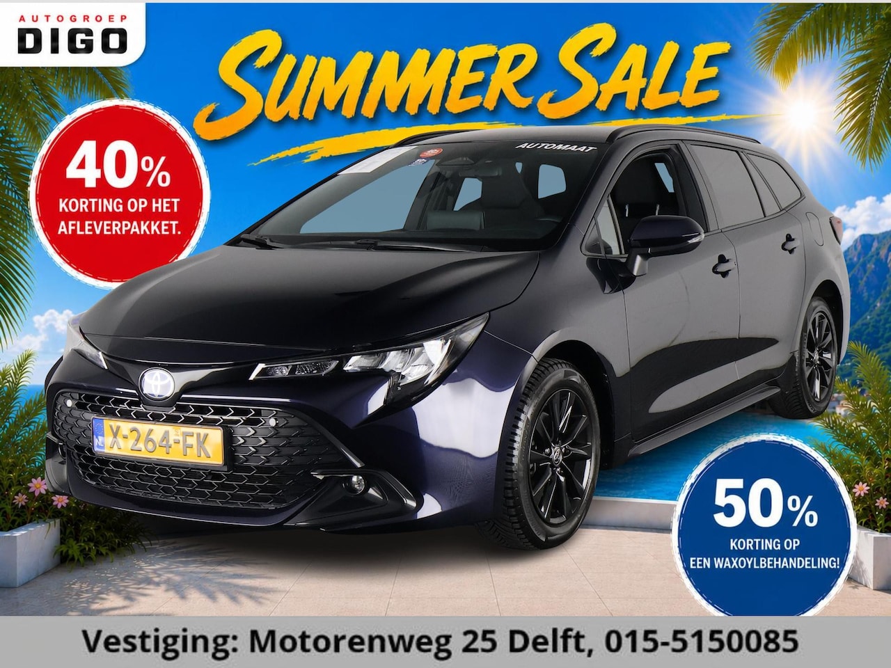 Toyota Corolla Touring Sports - Hybrid 140 GARANTIE TOT 01-2034! . NAVIGATIE . ACHTERUITRIJ CAMERA . ADAPTIEVE CRUISE CONT - AutoWereld.nl