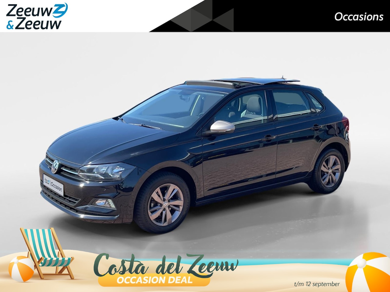 Volkswagen Polo - 1.0 TSI Comfortline *Navigatie*Parkeersensoren*Schuif/kanteldak*Carplay*Adapt. Cruise Cont - AutoWereld.nl