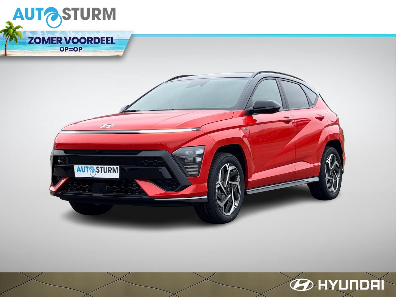 Hyundai Kona - 1.6 GDI HEV N Line Soultronic Orange! - AutoWereld.nl