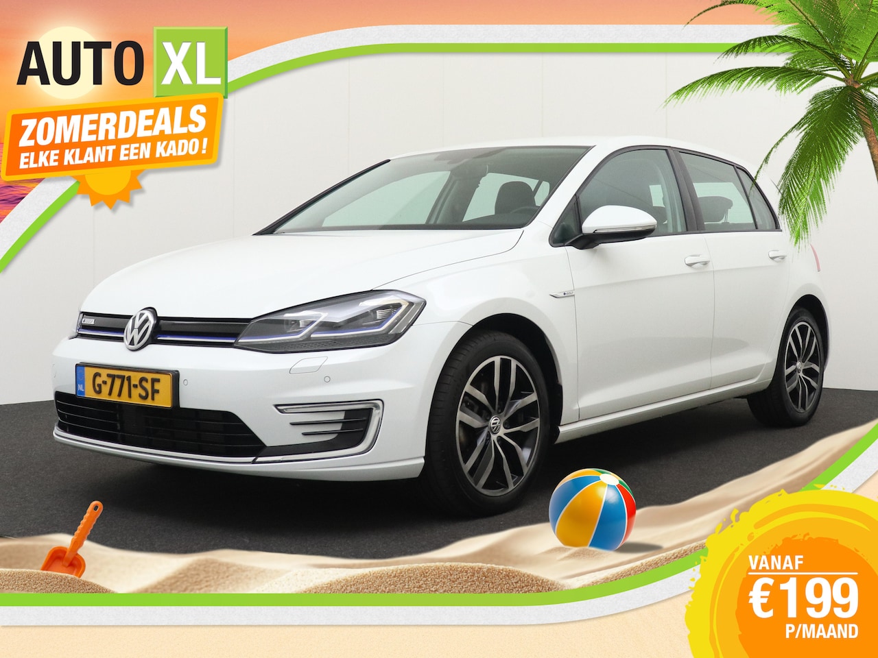 Volkswagen e-Golf - E-DITION 92%SOH Warmtepomp Digi.Dashboard Leder Camera Carplay - AutoWereld.nl