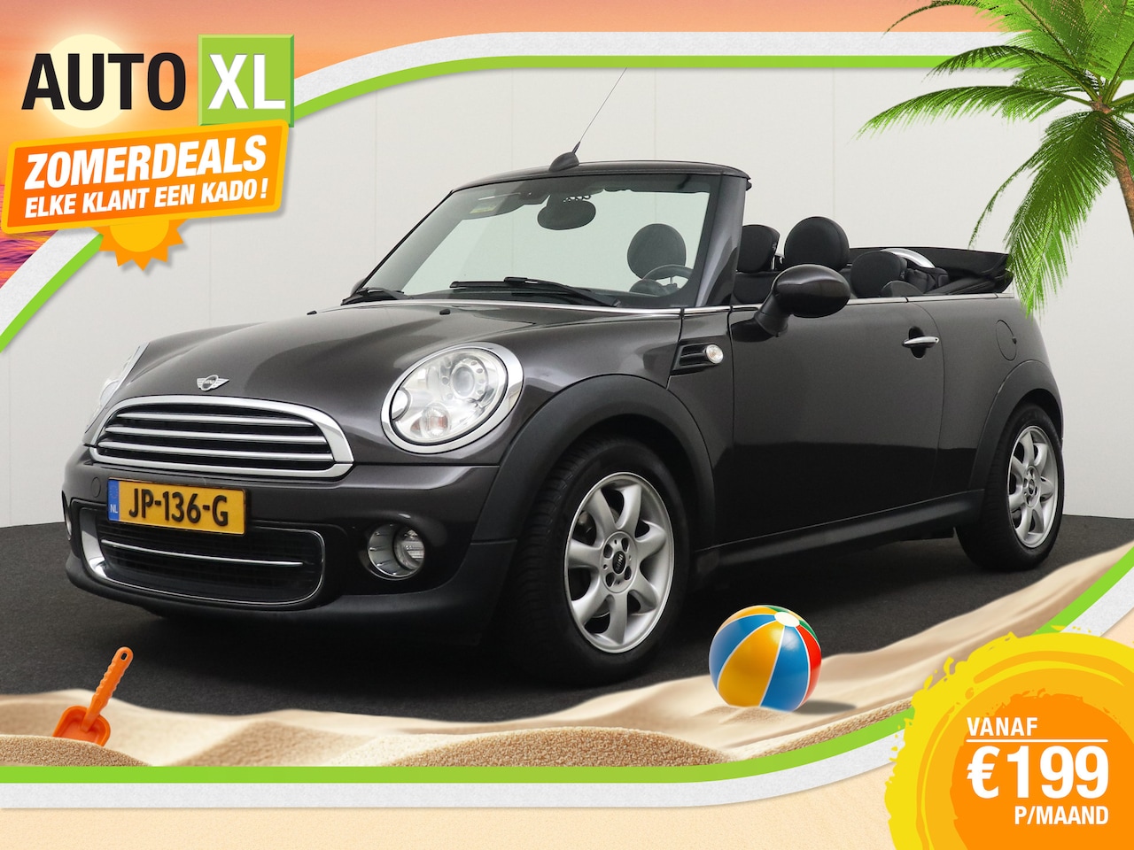 MINI Cabrio - 1.6 123 PK Cooper Chili Climate Leder Navi - AutoWereld.nl