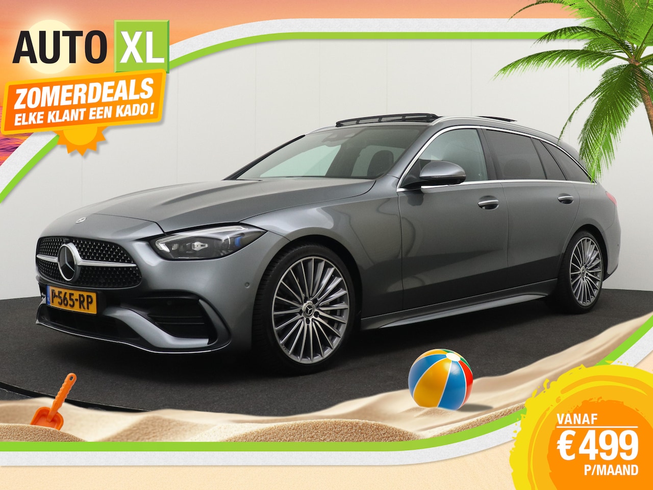 Mercedes-Benz C-klasse Estate - 200 AMG 204 PK Pano-dak Adap.Cruise Laser-Light - AutoWereld.nl