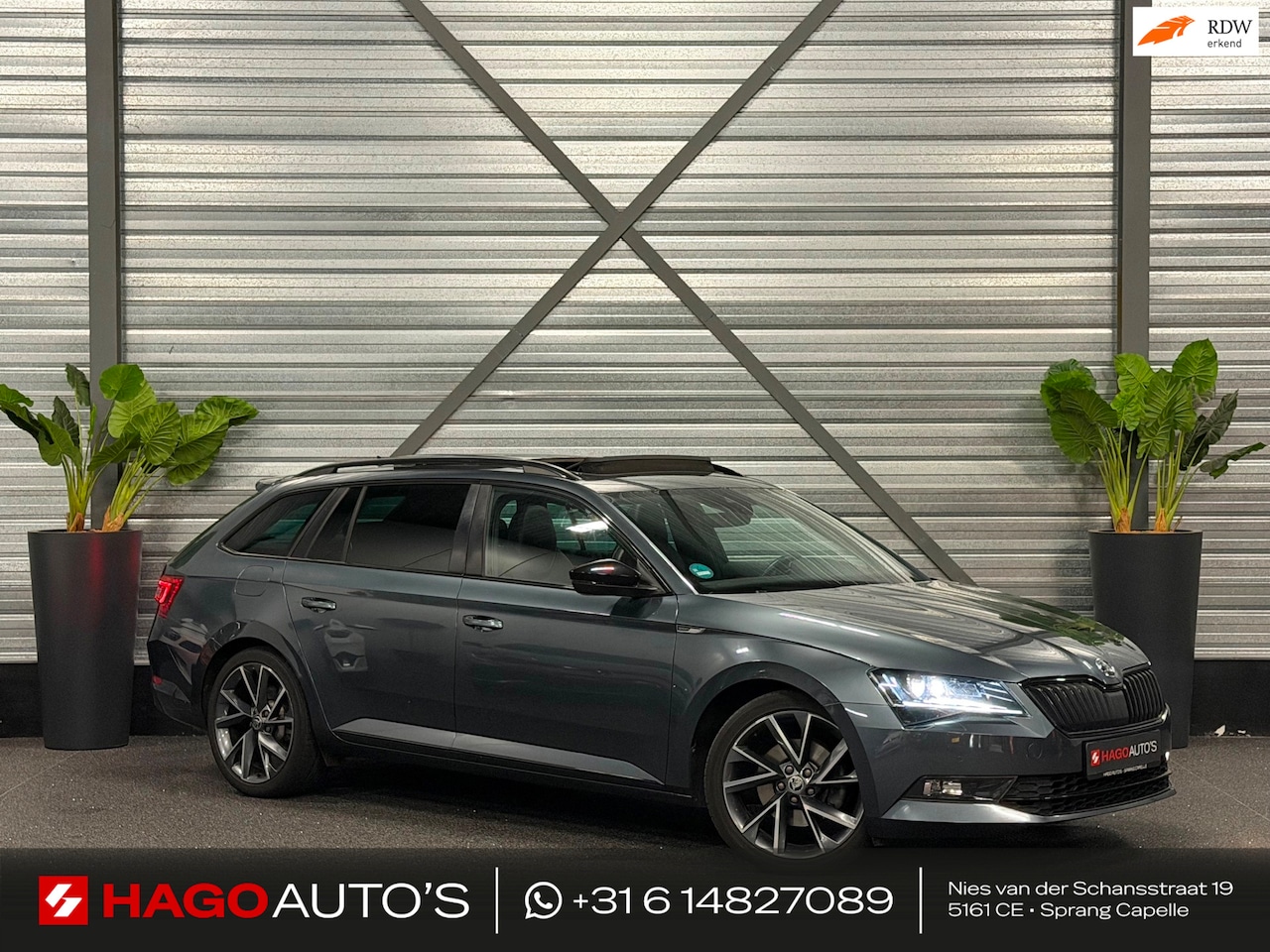 Skoda Superb Combi - 2.0 TSI SportLine LED/NAVI/PANO/SFEERV/CARPLAY/KEYLESS/MEMORY/VDOH/ACC/DCC/CAMERA/BLIND-SP - AutoWereld.nl
