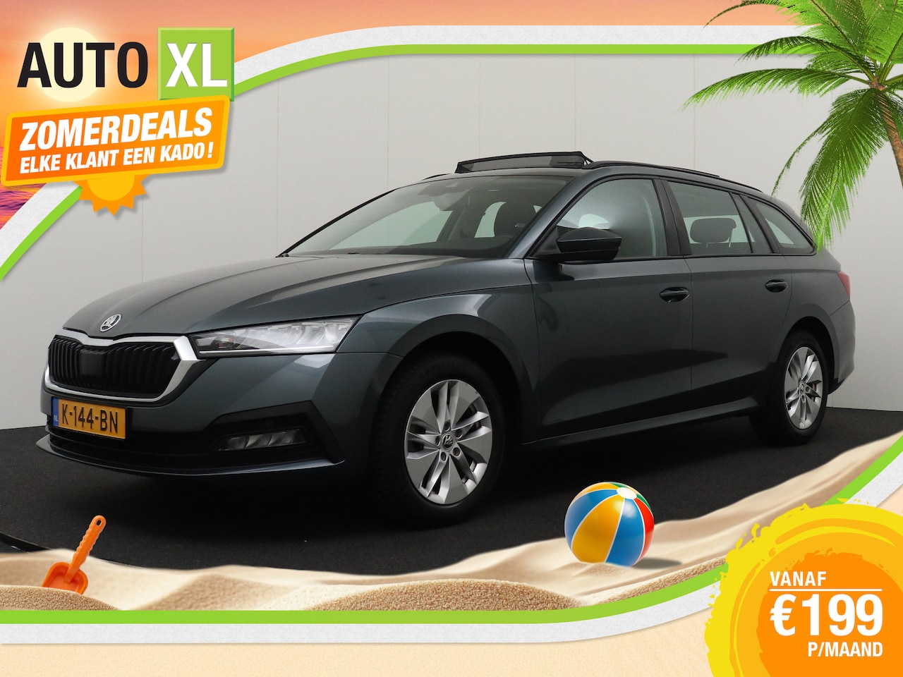 Skoda Octavia Combi - 111 PK TSI Business+ Pano-dak Climate Elek.Trekhaak - AutoWereld.nl