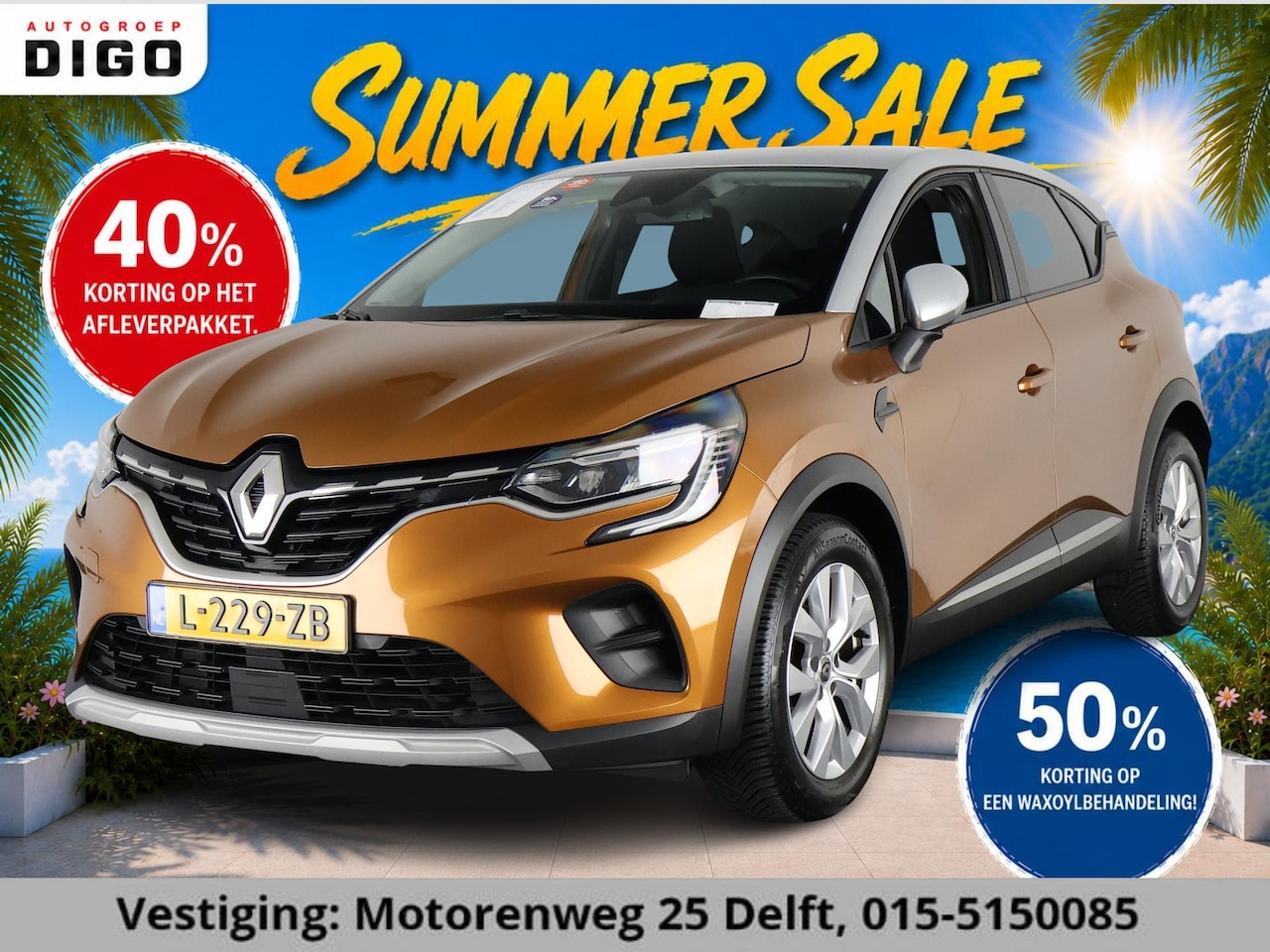 Renault Captur - 1.0 TCe 100 Intens . GARANTIE TOT 02-2030* . NAVIGATIE . PARKEERSENSOREN ACHTER . CRUISE C - AutoWereld.nl