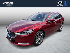 Mazda 6 Sportbreak - 2.5 SkyActiv-G 194 Luxury , Automaat, Trekhaak, Schuifdak, Leder, Adap.Cruise, 360 Camera,