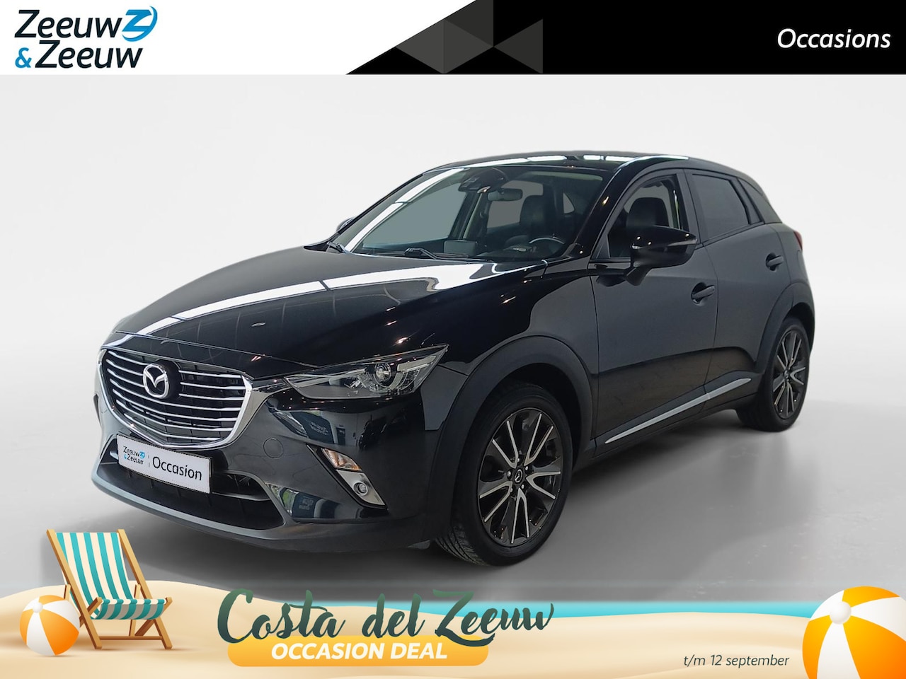 Mazda CX-3 - 2.0 SkyActiv-G 120 TS+ *Airco*Parkeersensoren*Leder*Trekhaak*Hoge instap! - AutoWereld.nl