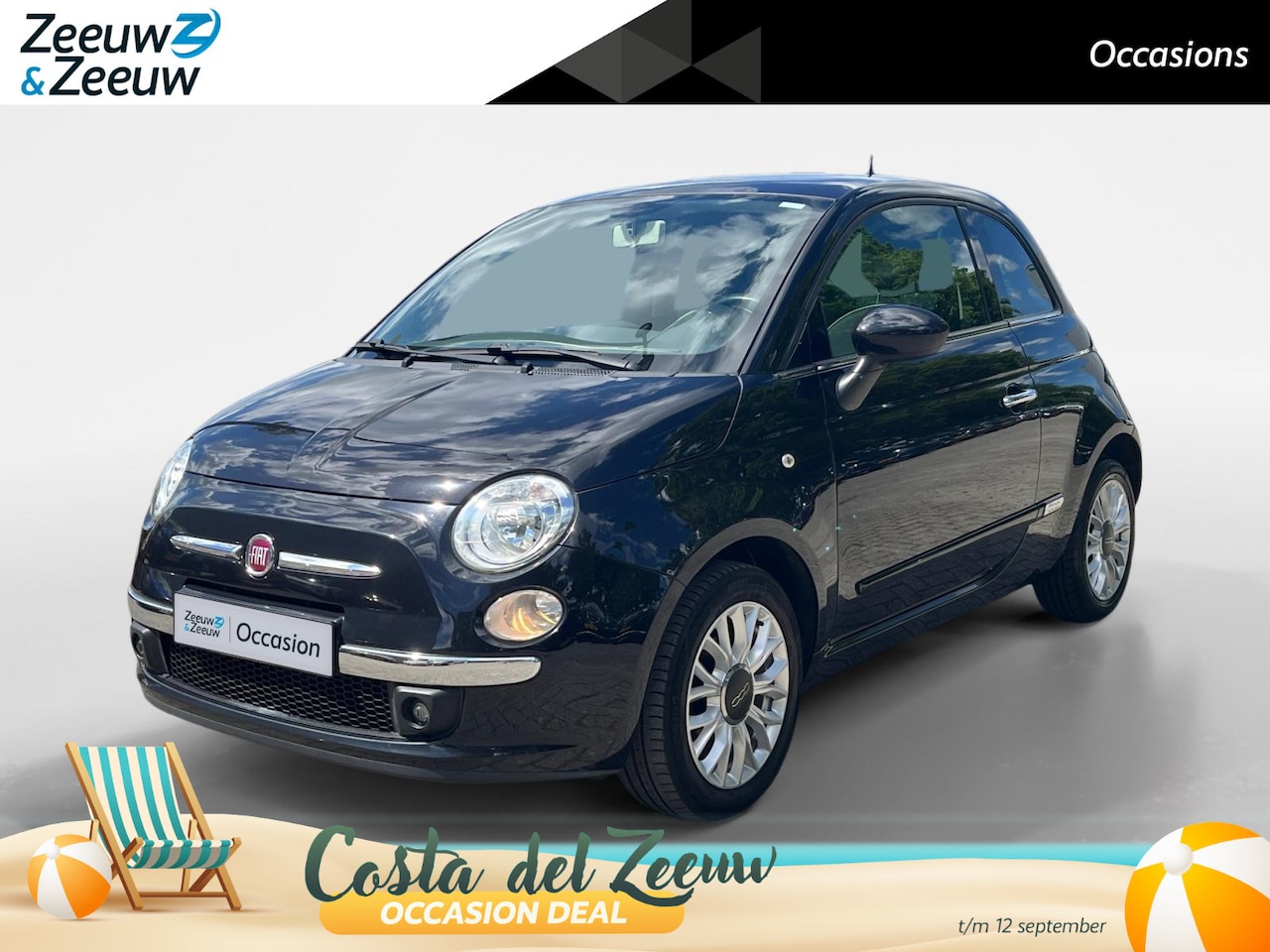 Fiat 500 - 1.2 Lounge | Panoramadak | Airco | LM velgen - AutoWereld.nl