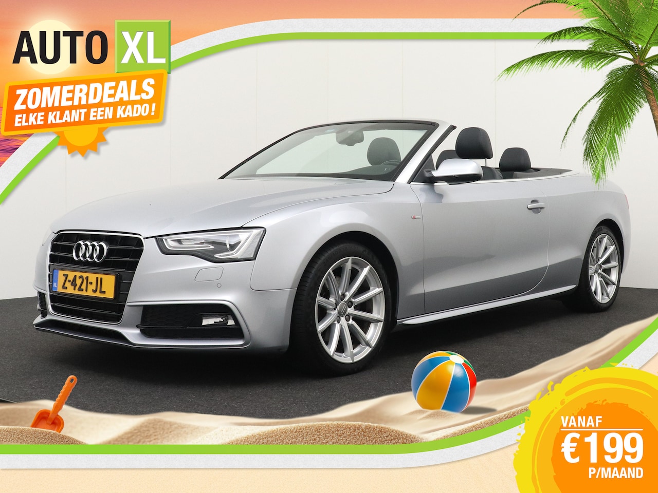 Audi A5 Cabriolet - Aut. S-Line Leder/Sportstoel Nek+Stoelverw Camera - AutoWereld.nl