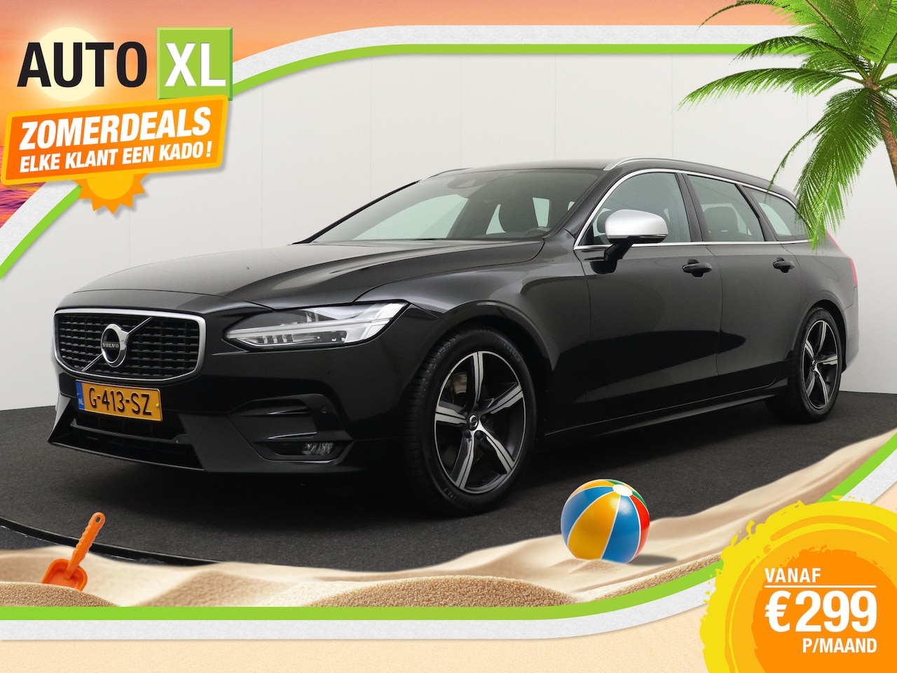 Volvo V90 - 2.0 191 PK T4 R-Design Leder-Sportzetels Camera Dodehoek 18'LMV - AutoWereld.nl