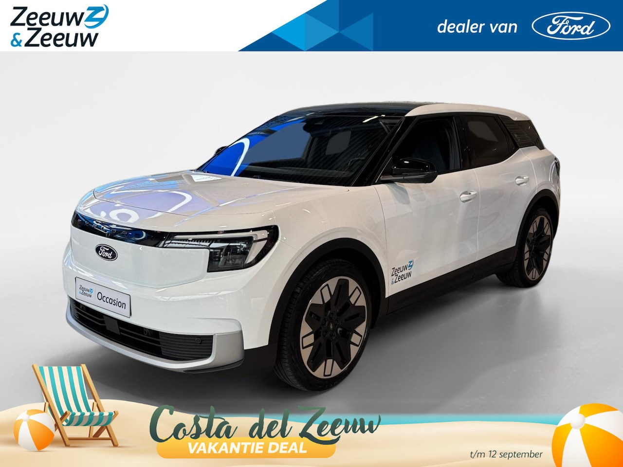 Ford Explorer - Cargo Premium Extended Range RWD 77 kWh | Omgebouwd naar 2 persoons CARGO uitvoering | Led - AutoWereld.nl