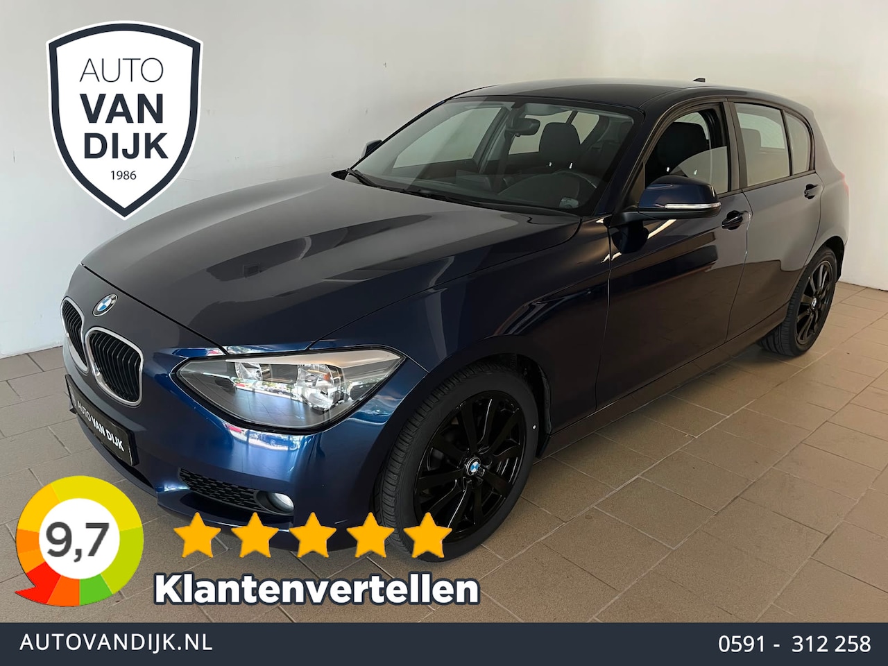 BMW 1-serie - 116i Business AUTOMAAT AIRCO NAVI CRUISE BLUETOOTH MULTI STUUR SCHERM ELEK RAMEN CENT VERG - AutoWereld.nl