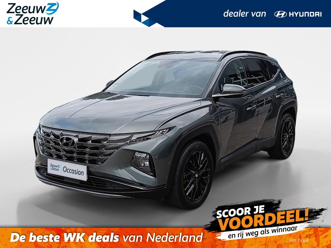 Hyundai Tucson - 1.6 T-GDI HEV Premium | Trekhaak | Lederen bekleding | Rondom camera | Stoelventilatie | - AutoWereld.nl