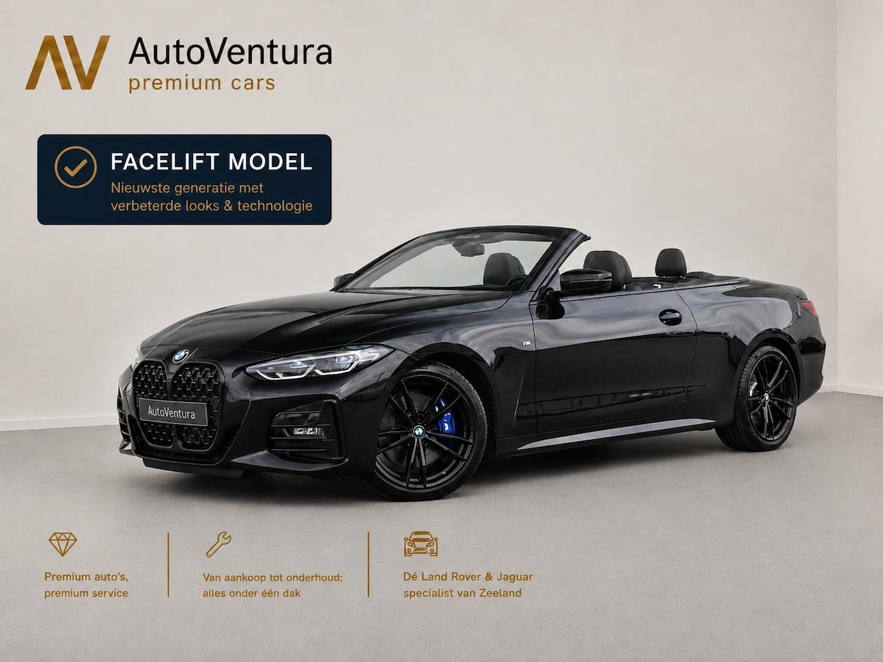 BMW 4-serie Cabrio - 430i High Executive l Facelift l Driving prof. l Head-Up l Stuurwielverwarming l Adapt. Cr - AutoWereld.nl