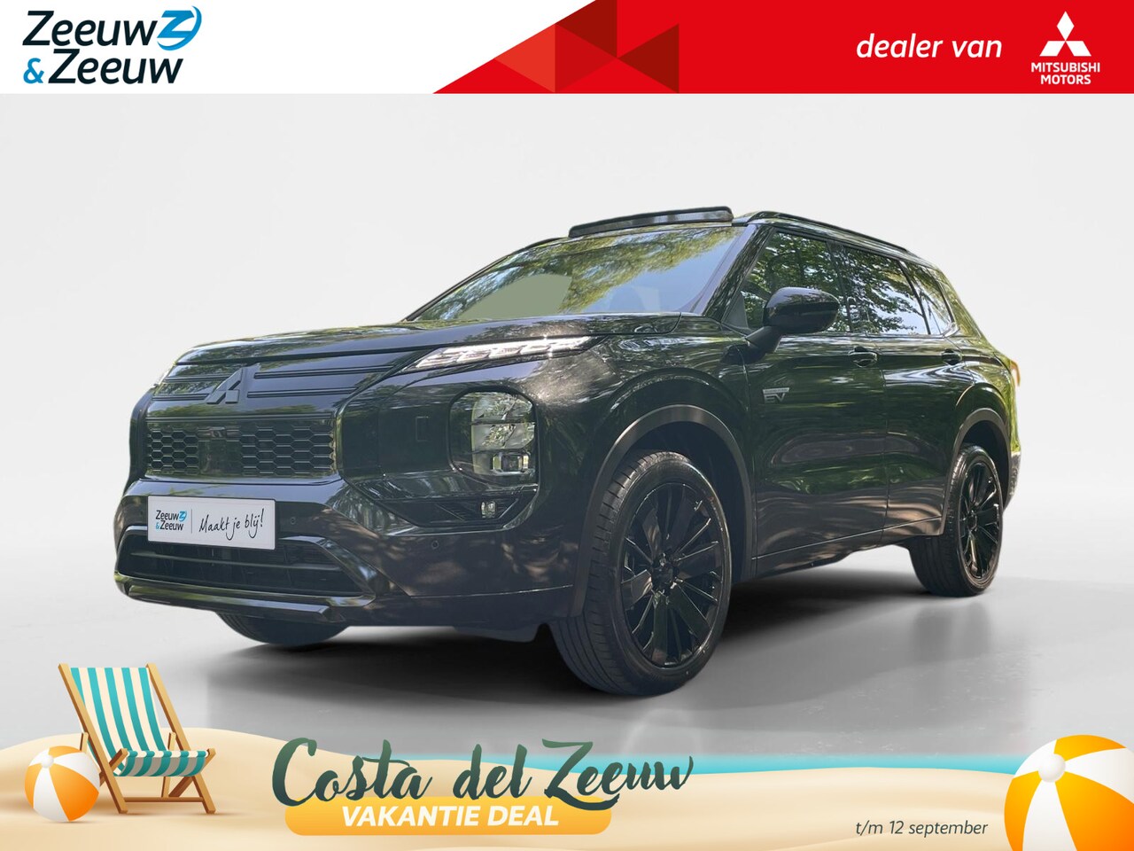 Mitsubishi Outlander - 2.4 PHEV Black Edition 2.4 PHEV Black Edition | 5000 EURO KORTING | ALLE OPTIES | DIRECT L - AutoWereld.nl