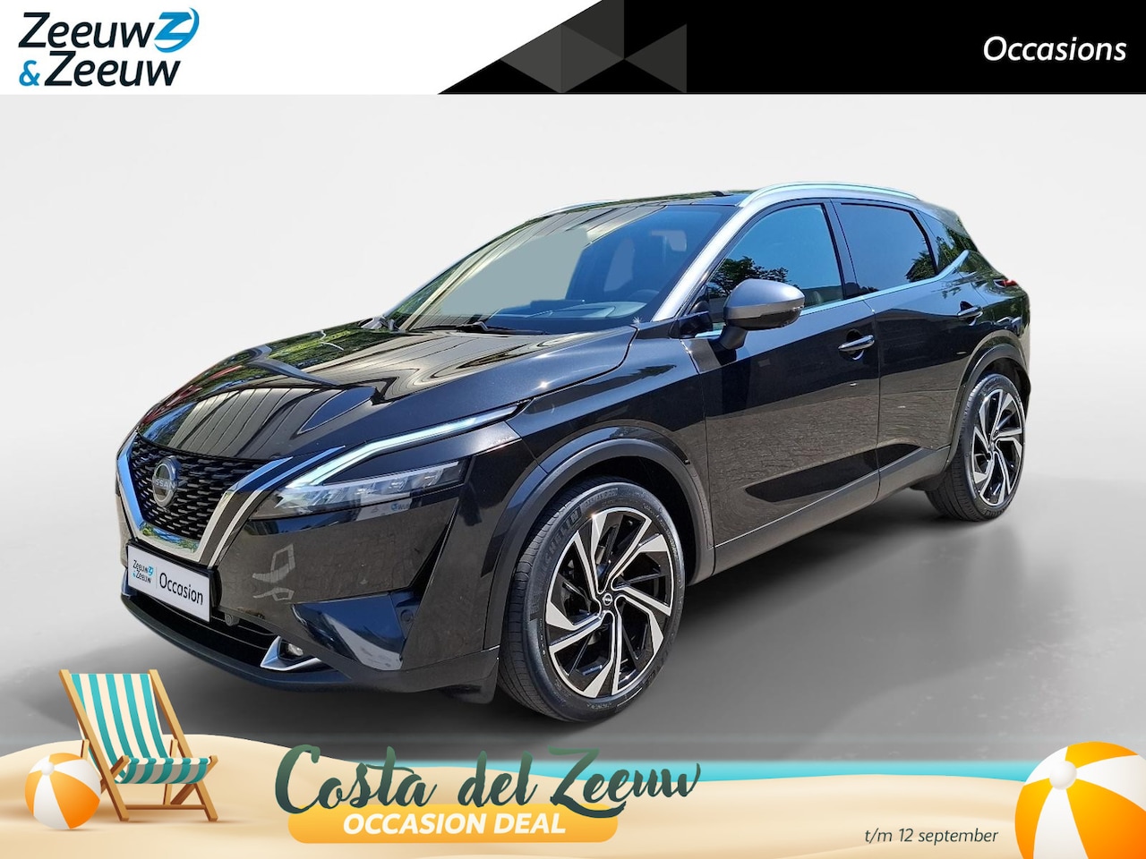 Nissan Qashqai - 1.3 MHEV Xtronic Tekna Plus |  1800 kg trekgewicht | Elektrische achterklep | 360 Camera | - AutoWereld.nl