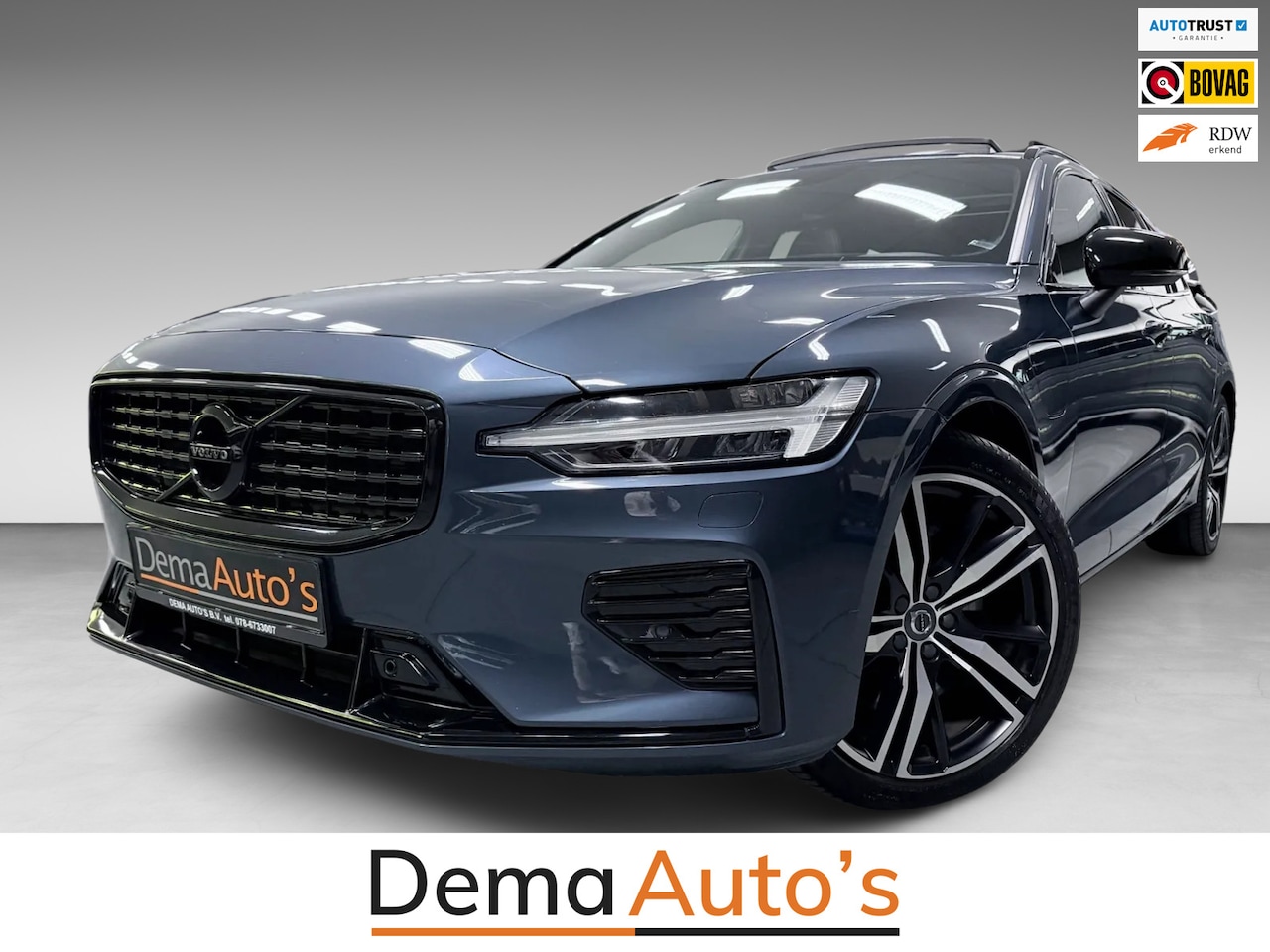 Volvo V60 - 2.0 T6 AWD R-Design BLACK-LINE PANO/LEDER/H&K/STOEL-M/ADAPT-CRUISE/DAB/CARPLAY/CAM/// - AutoWereld.nl
