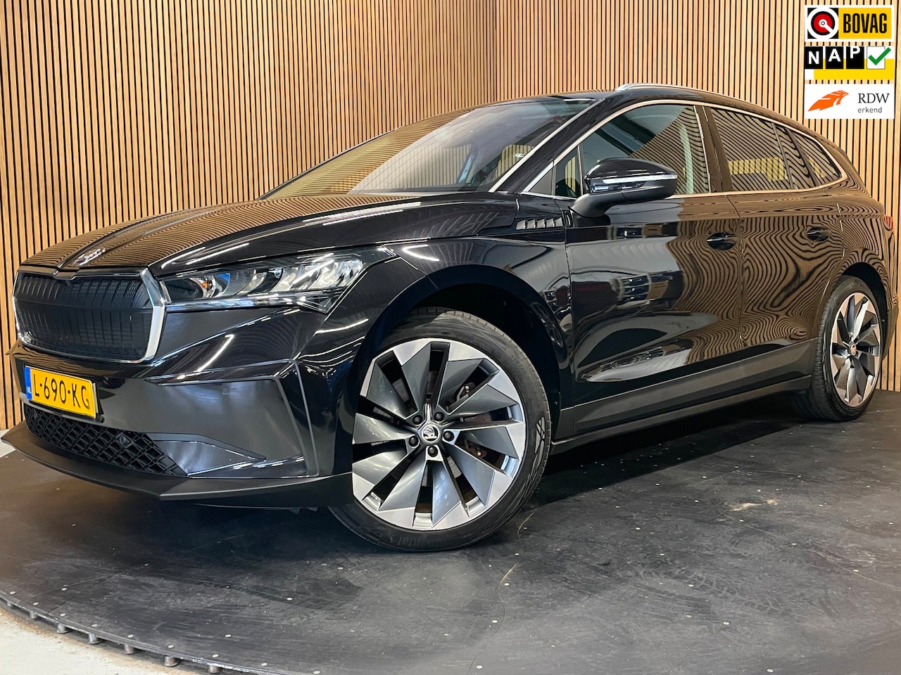 Skoda Enyaq iV - 80|88% SOH|GROTE ACCU|ACC|1/2 LEDER|STUUR+STOELVERW V+A|ANDROID/CARPLAY|CAMERA|NAVI|NAP|NL - AutoWereld.nl