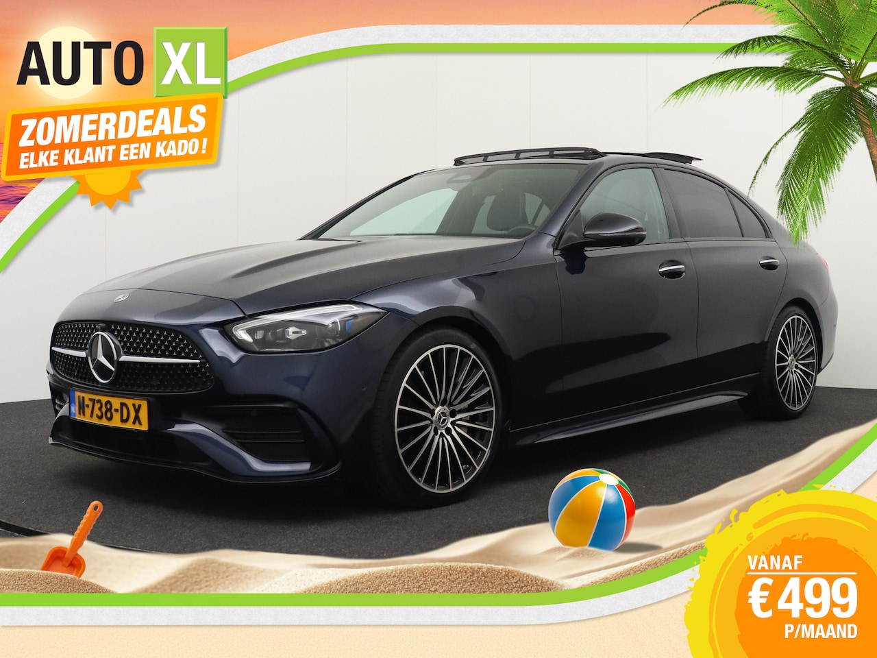 Mercedes-Benz C-klasse - 180 AMG Night-Pack Pano-dak Laser-LED 360*Camera - AutoWereld.nl