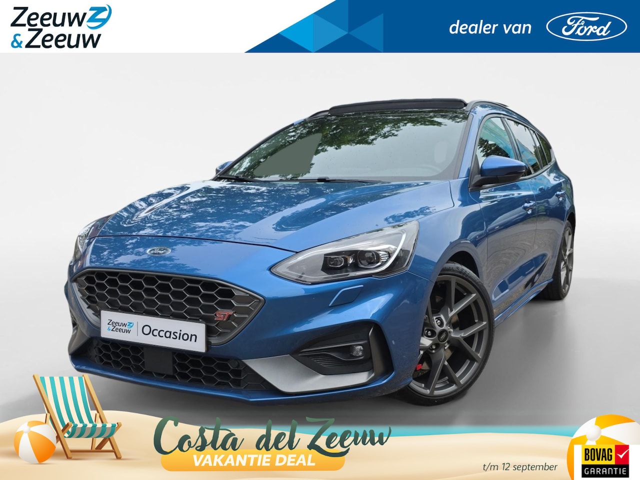 Ford Focus Wagon - 2.3 EcoBoost ST-3 | Performance Pack | Panoramadak | Trekhaak | Winter Pack | Achteruitrij - AutoWereld.nl