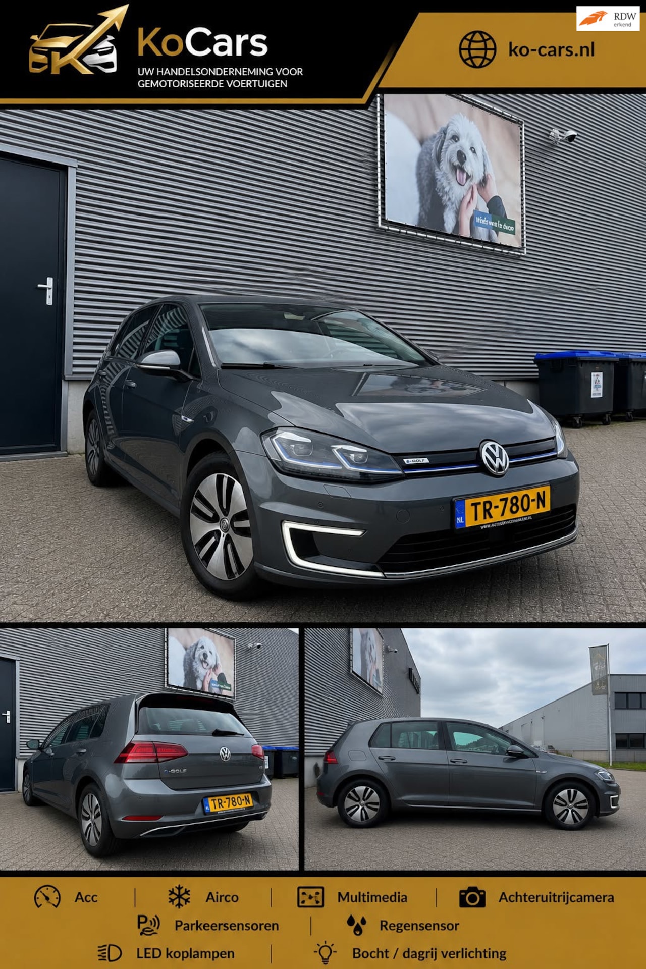 Volkswagen e-Golf - / Apk / Acc / Airco / Navi / Led / Parkeerhulp - AutoWereld.nl