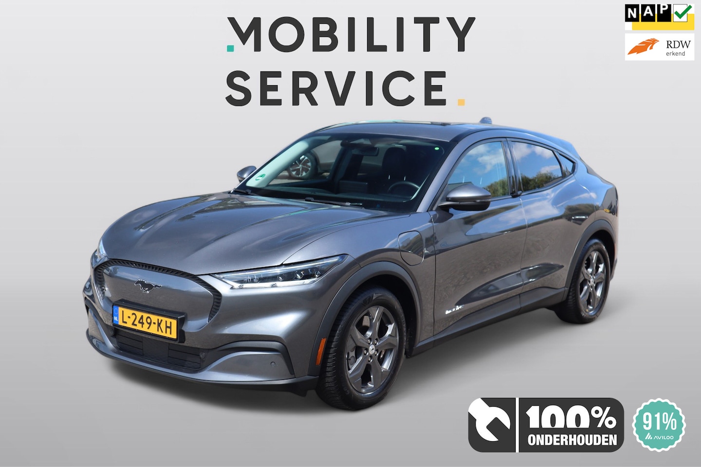 Ford Mustang Mach-E - RWD 75 kWh SOH93% Leder Clima LED CarPlay Lane ACC - AutoWereld.nl