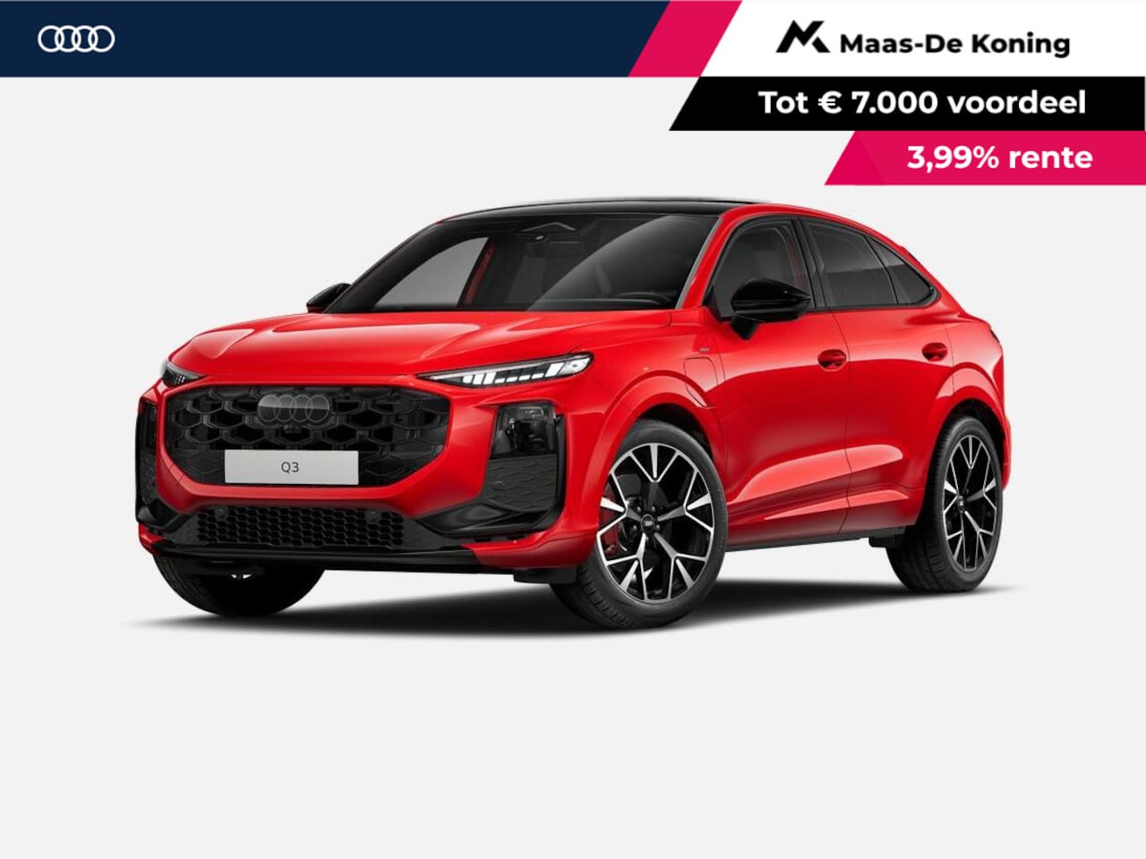 Audi Q3 Sportback - 1.5 200kW e-hybrid S edition 272 PK · Tech pro · Glazen panoramadak · Sportstoelen alcanta - AutoWereld.nl