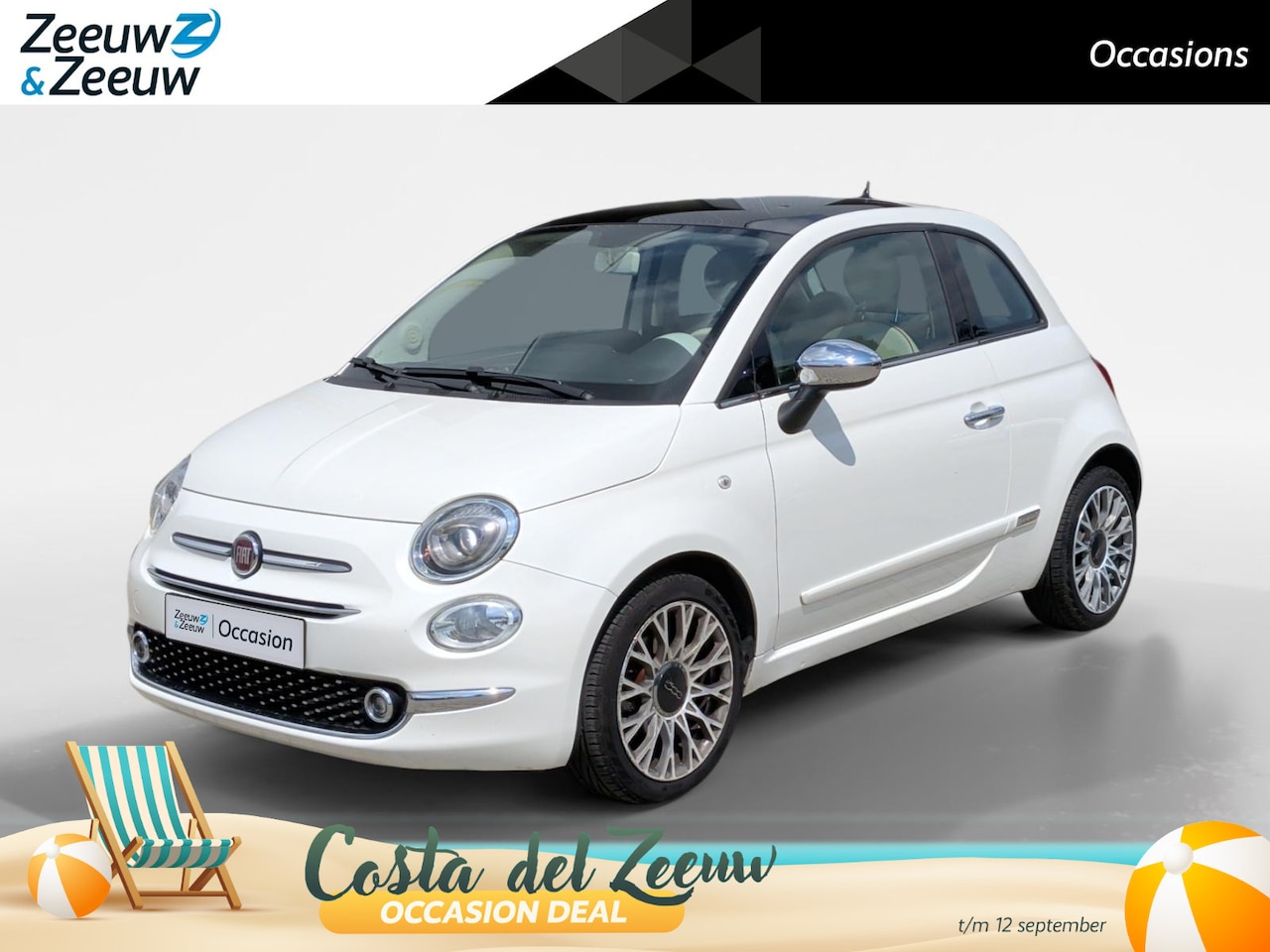 Fiat 500 - 1.2 Lounge | Pano | Clima | Cruise | - AutoWereld.nl