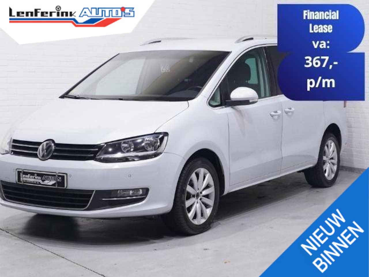 Volkswagen Sharan - 2.0 TDI 150 pk DSG Aut. GRIJS KENTEKEN Trekhaak Navi, Adapt.Cruise, 2x Elek. Schuifdeur, L - AutoWereld.nl