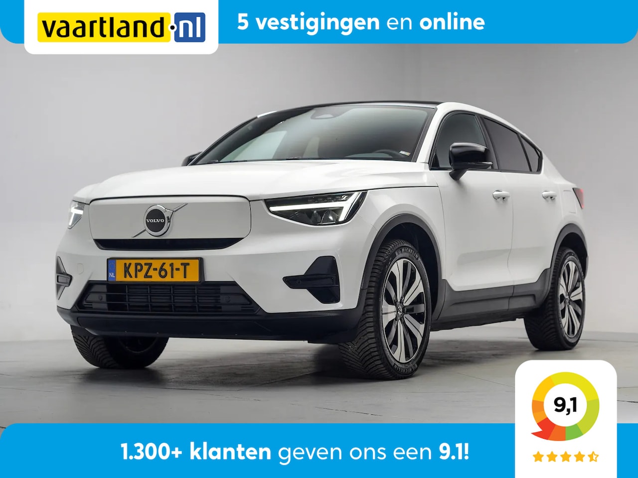 Volvo C40 - Recharge Plus 69 kWh 3-fase [ Panorama LED Stoel-en stuurverwarming ] - AutoWereld.nl