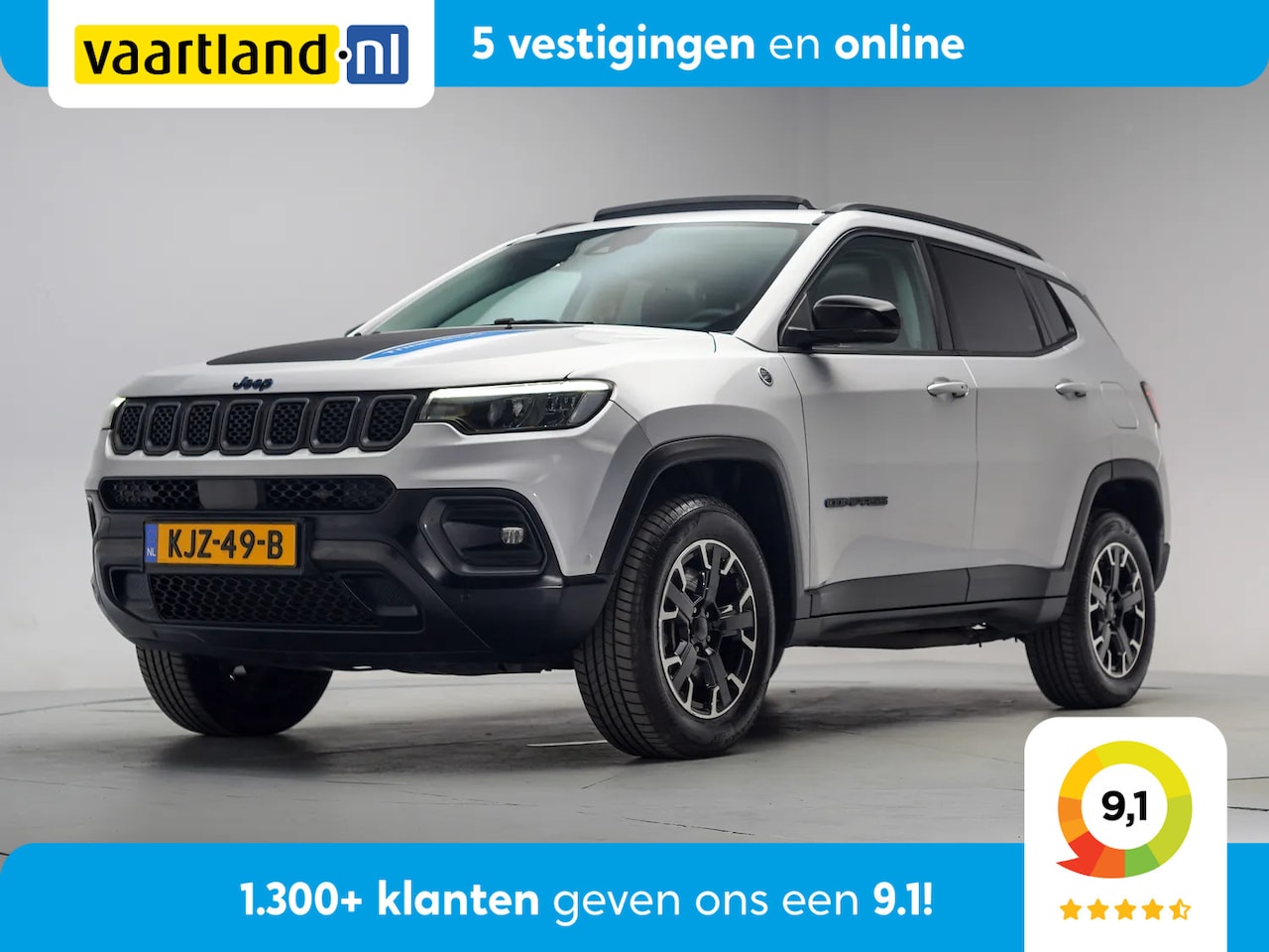 Jeep Compass - 4xe 240 Plug-in Hybrid Trailhawk [ Panorama Navi Apple/Android Camera ] - AutoWereld.nl