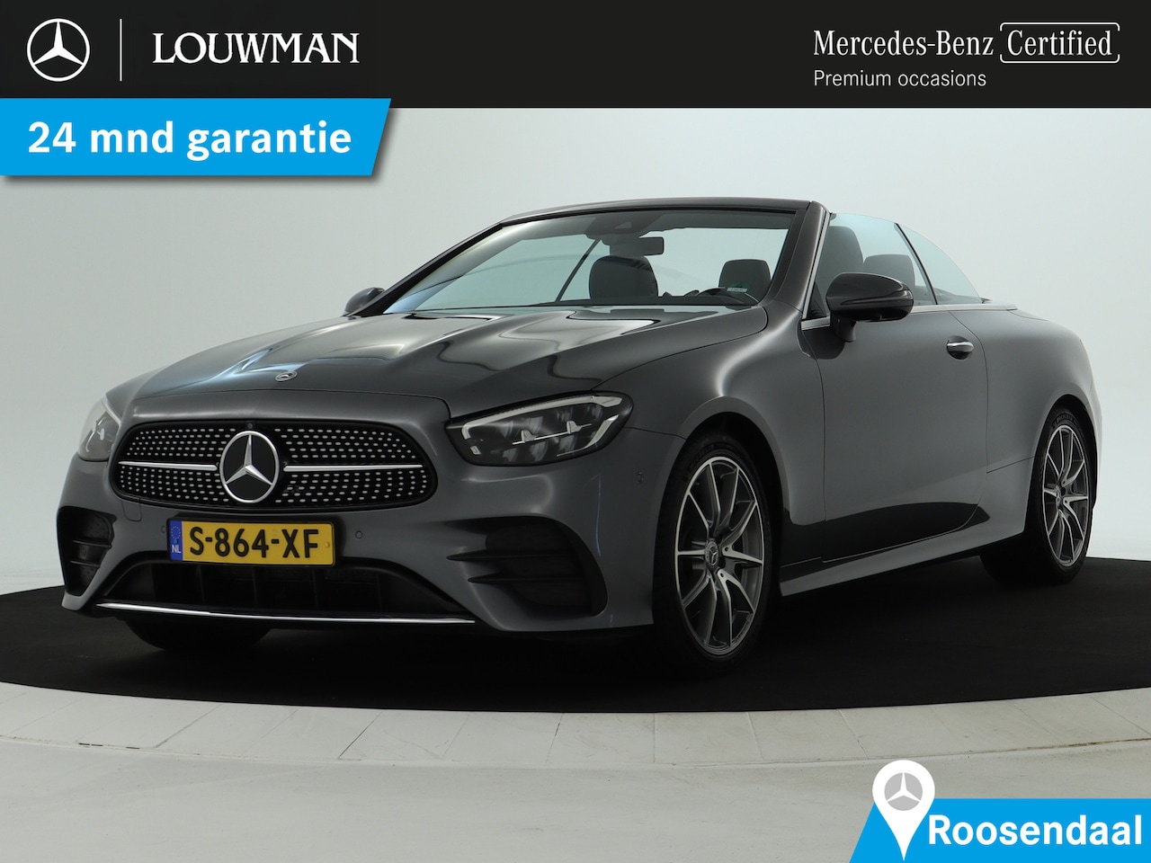 Mercedes-Benz E-klasse Cabrio - 200 AMG Line | Aircap | Airscarf | Burmester® | Sfeerverlichting | Memory | Alarm | 360° C - AutoWereld.nl