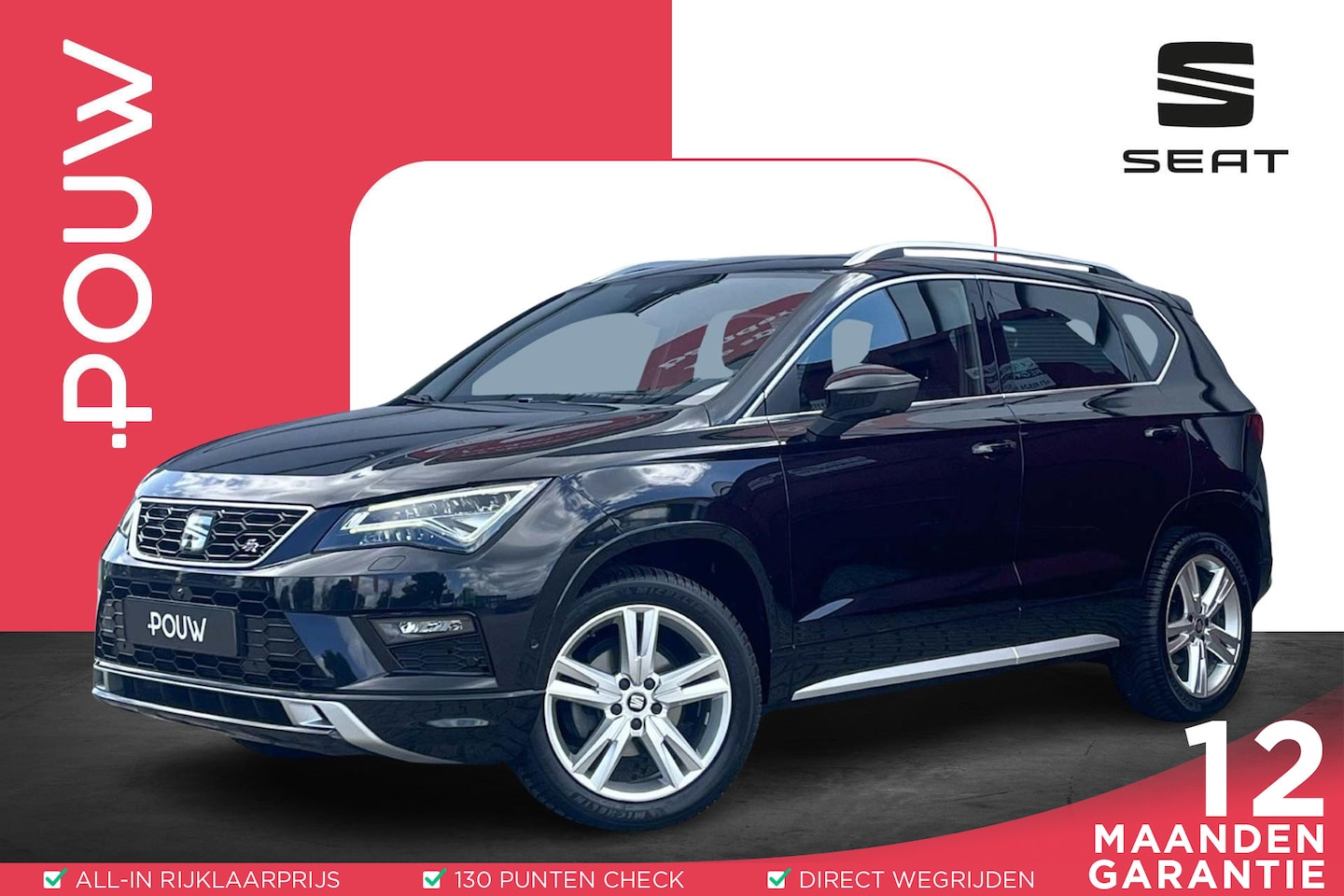 SEAT Ateca - 1.5 TSI FR 150pk DSG Business Intense | Trekhaak | Leer | Camera Rondom - AutoWereld.nl