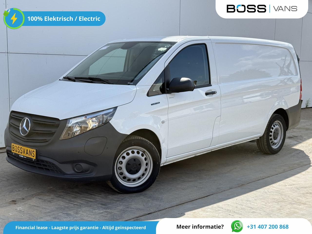 Mercedes-Benz eVito - 112 66 kWh 280km WLTP 97% (SOH) Snelladen L2H1 Climate Control Cruise Control Carplay Came - AutoWereld.nl