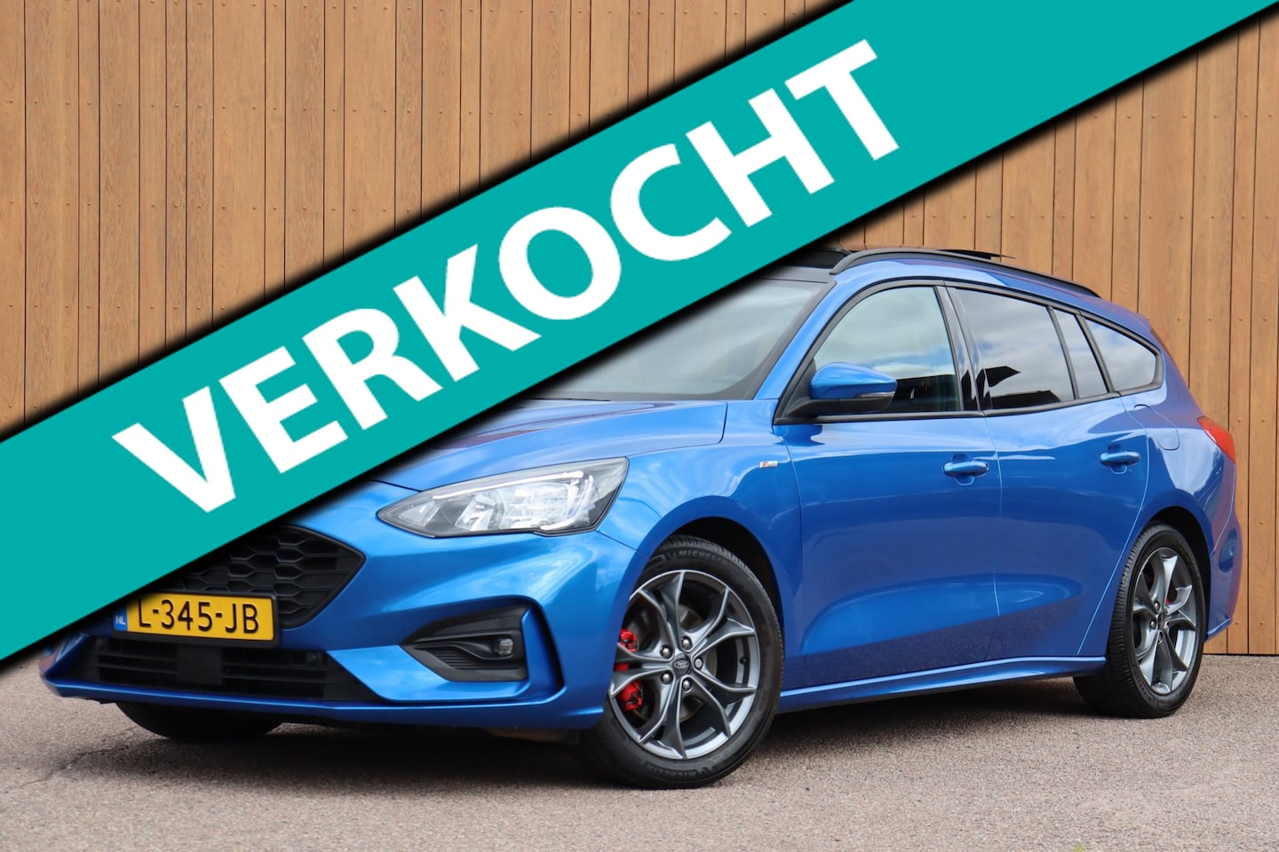 Ford Focus Wagon - 1.0 EB Hybrid ST Line X Bus. org.NL B&O schuifdak camera el.klep afn.trekhaak stuur+st+raa - AutoWereld.nl