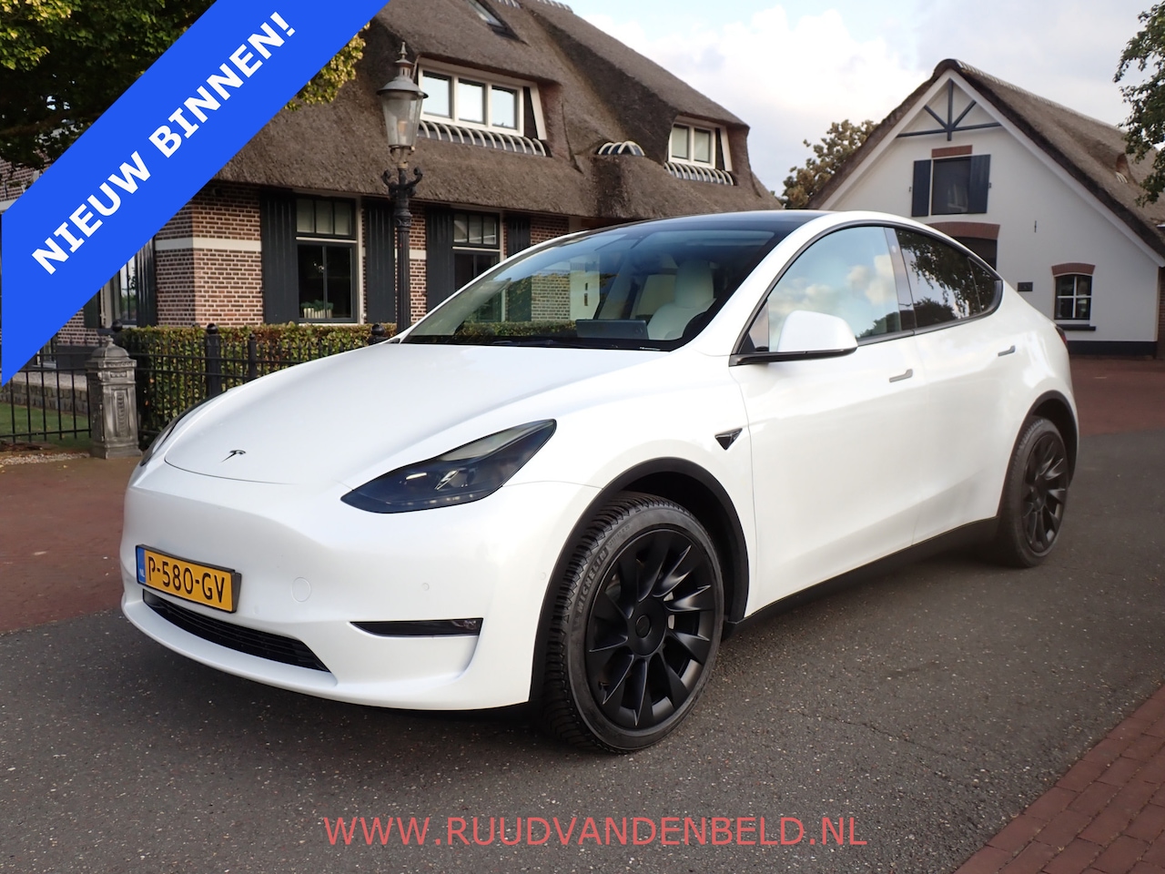 Tesla Model Y - Long Range AWD 75kWh 90%SOH TREKHAAK + 20-INCH / PREMIUM-WHITE INTERIEUR - AutoWereld.nl