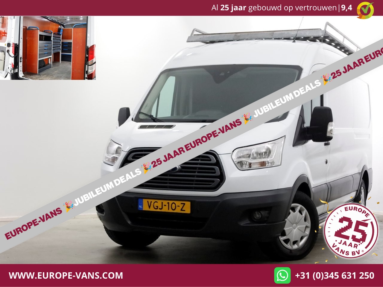 Ford Transit - 350 2.0 TDCI 130pk L3H2 Trend Inrichting/230V/Trekhaak 2800kg 07-2020 - AutoWereld.nl