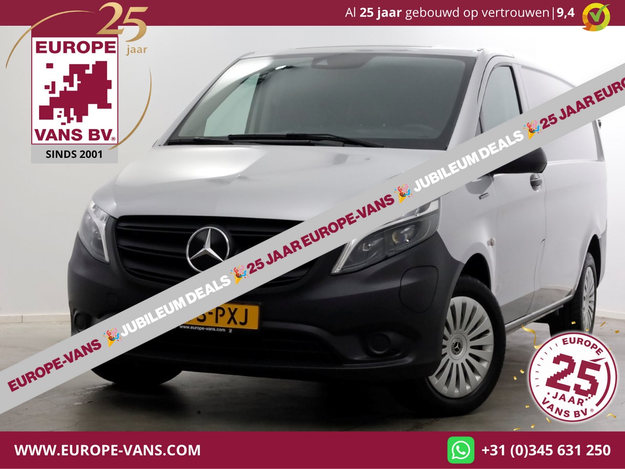Mercedes-Benz eVito - 112 Lang 66 kWh Snellader WLTP 261km SOH 97% LED/Camera 08-2024 - AutoWereld.nl