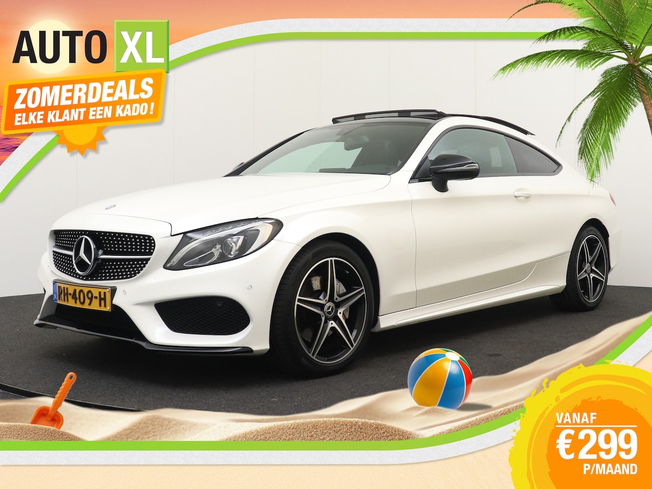 Mercedes-Benz C-klasse Coupé - 180 AMG Night-Pack Pano-dak Burmester Camera - AutoWereld.nl