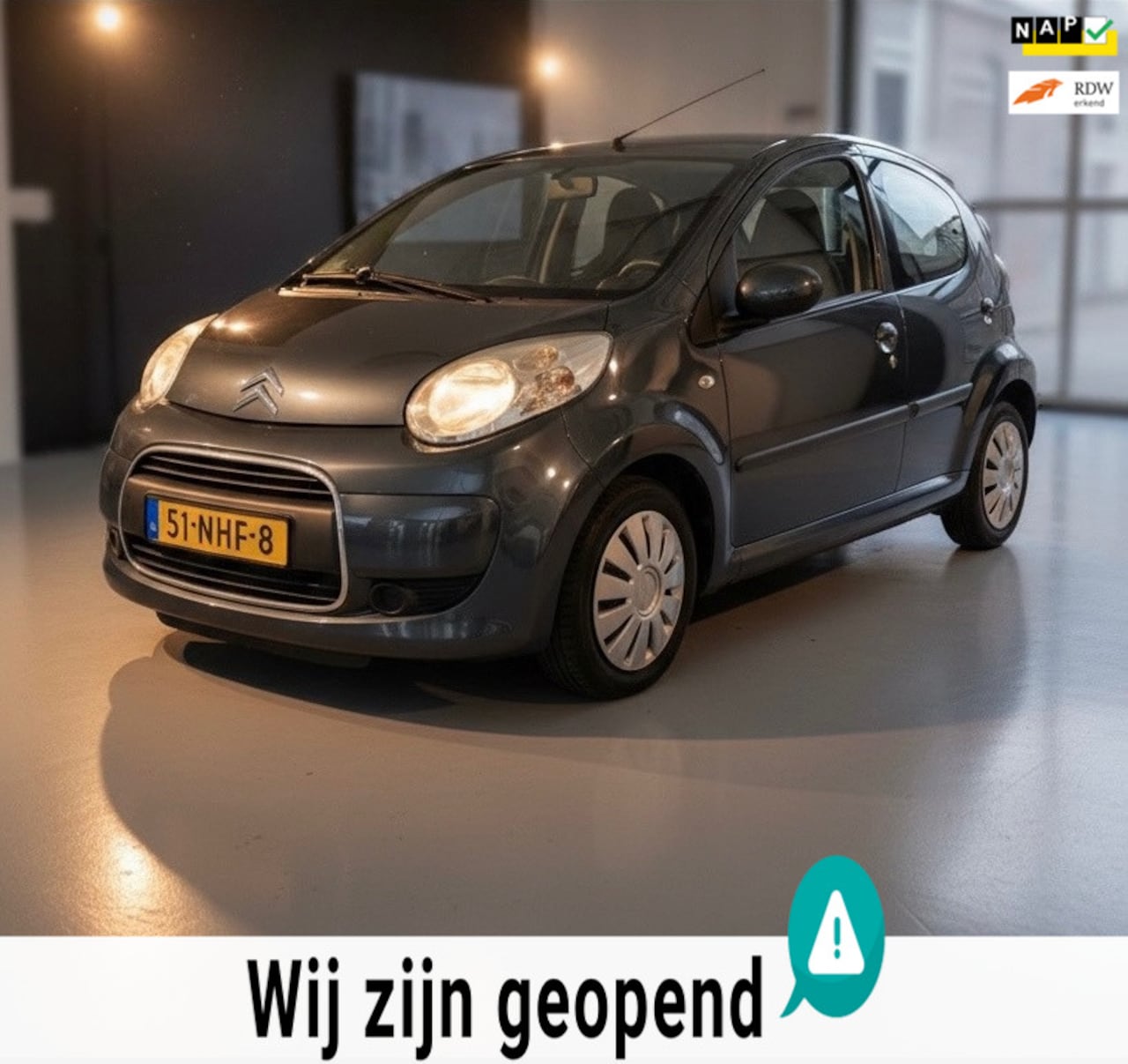 Citroën C1 - 1.0-12V Ambiance-1 jaar apk-airco-elek ramen-beurt gehad - AutoWereld.nl