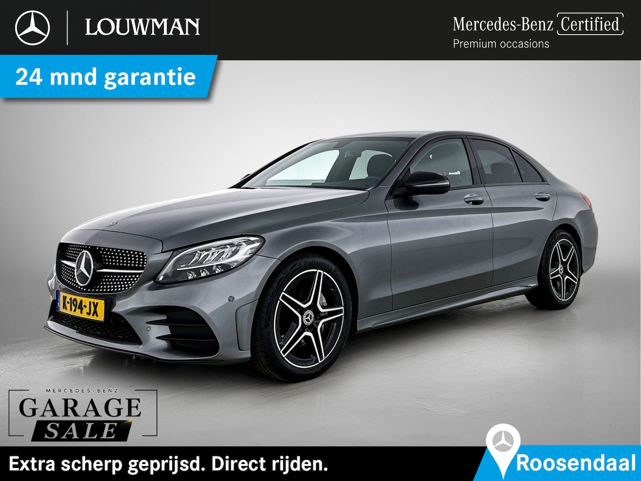 Mercedes-Benz C-klasse - 180 AMG Nightpakket | Stoelverwarming | LED | Car Play | DAB | Digital Dashboard | Parkeer - AutoWereld.nl
