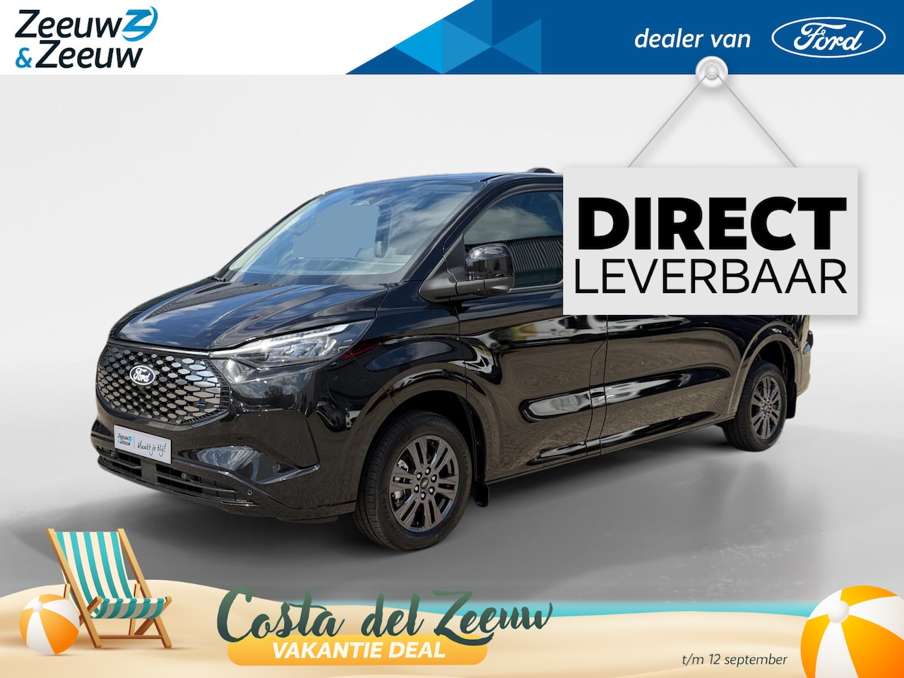 Ford Transit Custom - E-Transit 340 L2H1 Limited 71 kWh | Direct Leverbaar | 0,99% Financiering | 352km WLTP Rij - AutoWereld.nl
