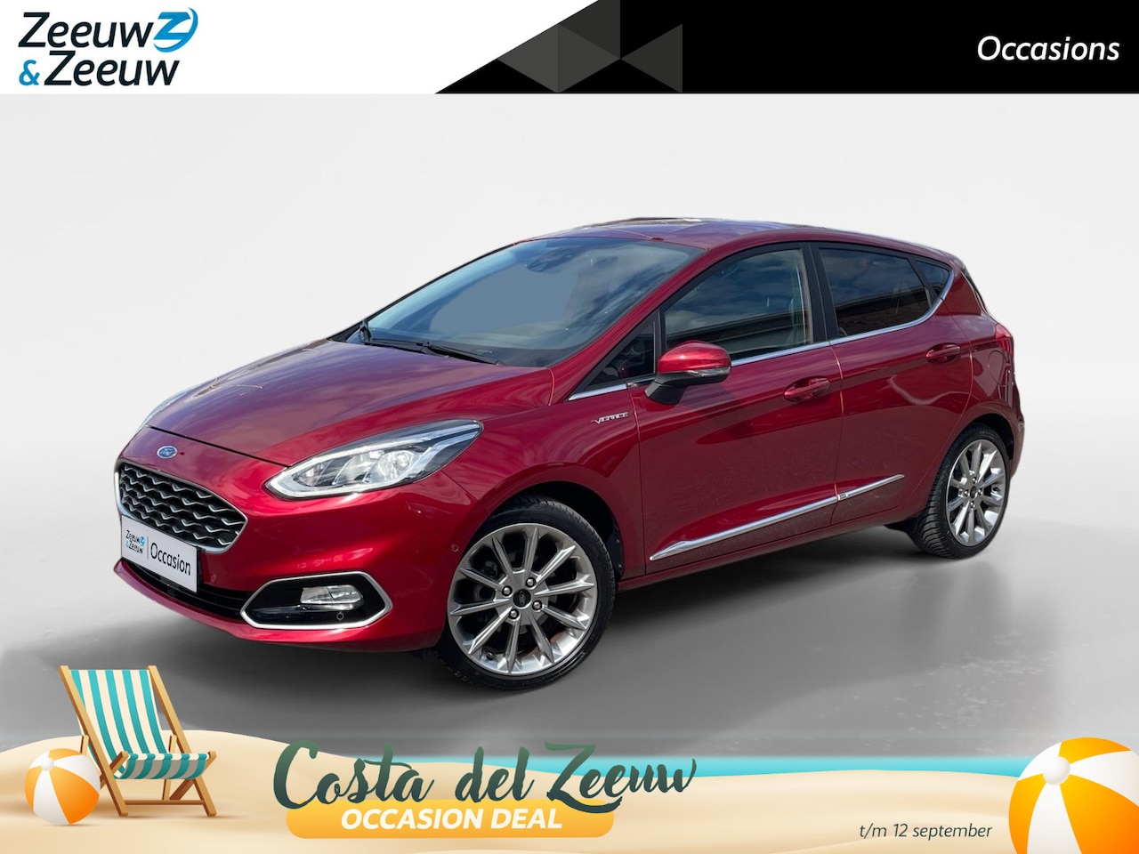Ford Fiesta - 1.0 EcoBoost Vignale 125PK | Adaptieve Cruise Control | B&O | Half leder | Camera | Keyles - AutoWereld.nl
