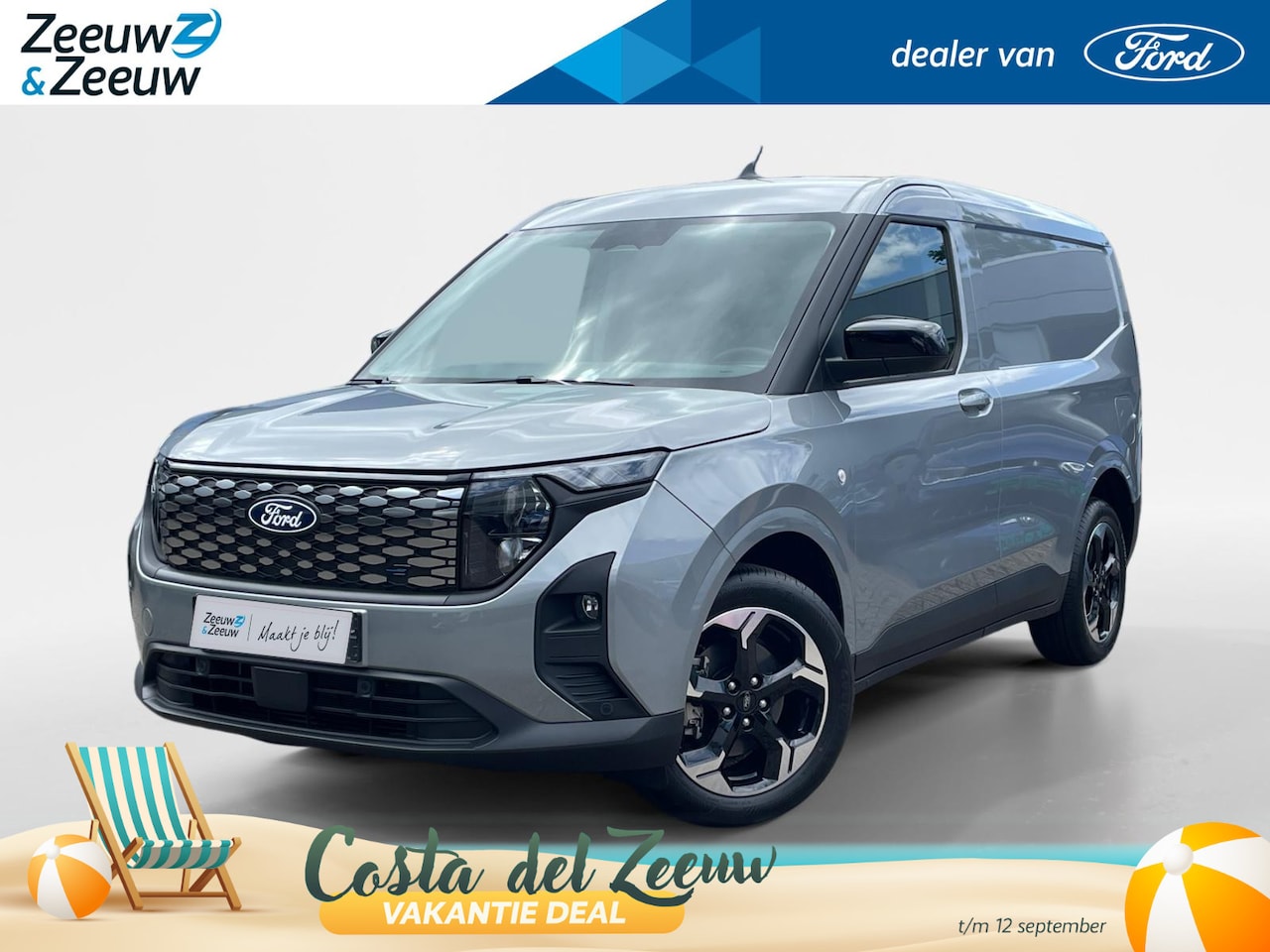 Ford Transit Courier - E-Transit Limited 44 kWh | 0,99% rente op financial lease| Trekhaak | Driver Assistance Pa - AutoWereld.nl