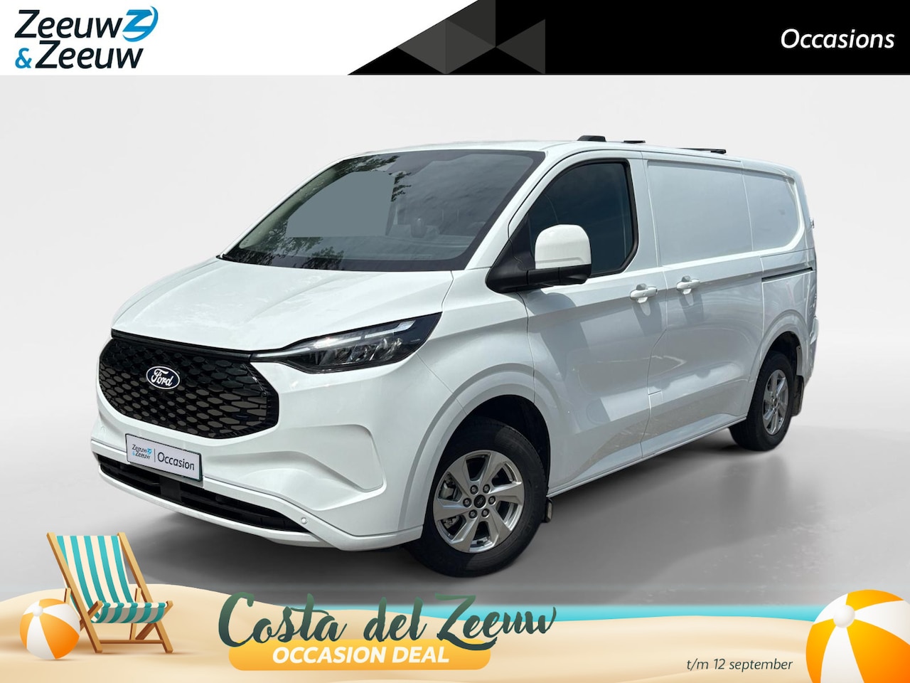 Ford Transit Custom - E-Transit 320 L1H1 Limited 65 kWh 218 pk | Trekhaak | Driver assist pack | Adaptive cruise - AutoWereld.nl