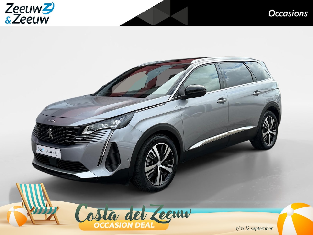 Peugeot 5008 - 1.2 Hybrid 136 GT 146PK AUTOMAAT WK DEAL € 500,- korting | 7-persoons | Cruise Control | C - AutoWereld.nl