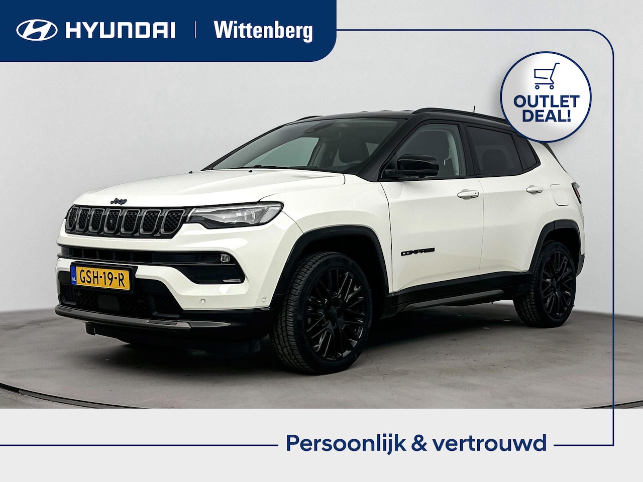 Jeep Compass - 4xe 240 PLUG-IN HYBRID ELECTRIC S | LEDER | 19'' LM VELGEN | TWO TONE | CRUISE ADAPT. | CL - AutoWereld.nl
